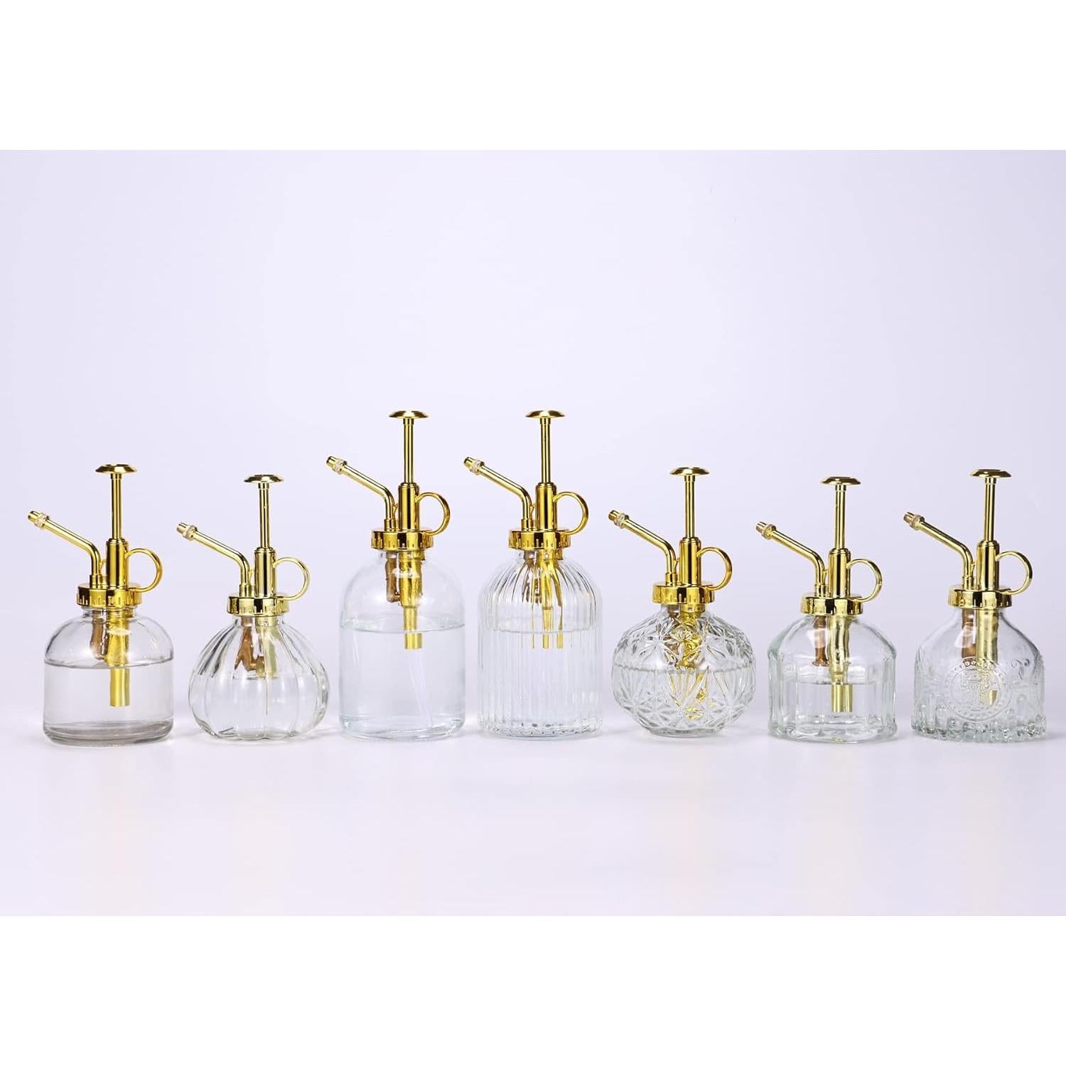 Botella de Spray para Plantas Aebor de Vidrio 207 ml Dorada