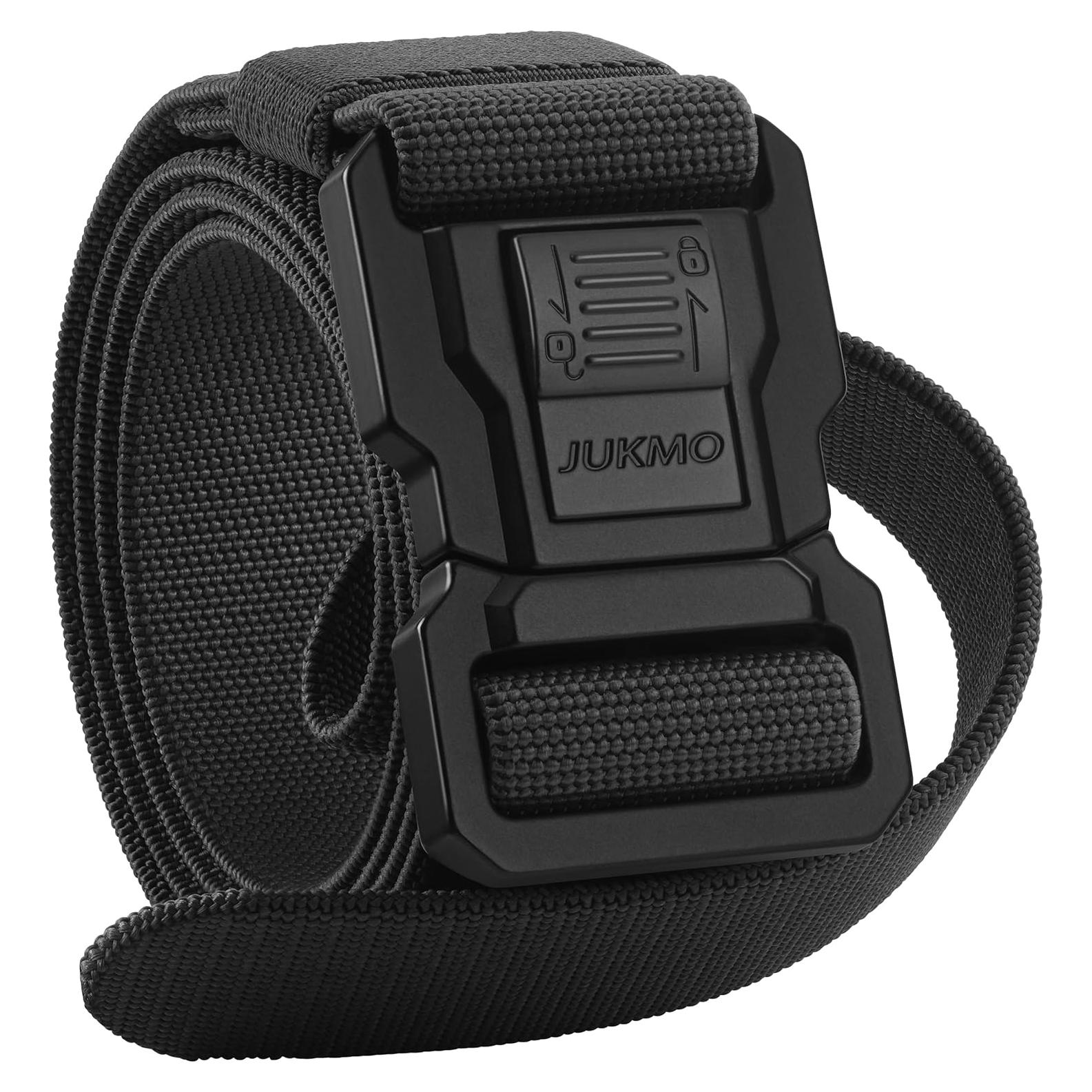 Cinturón Táctico JUKMO Nylon Elástico 3.81 cm Negro
