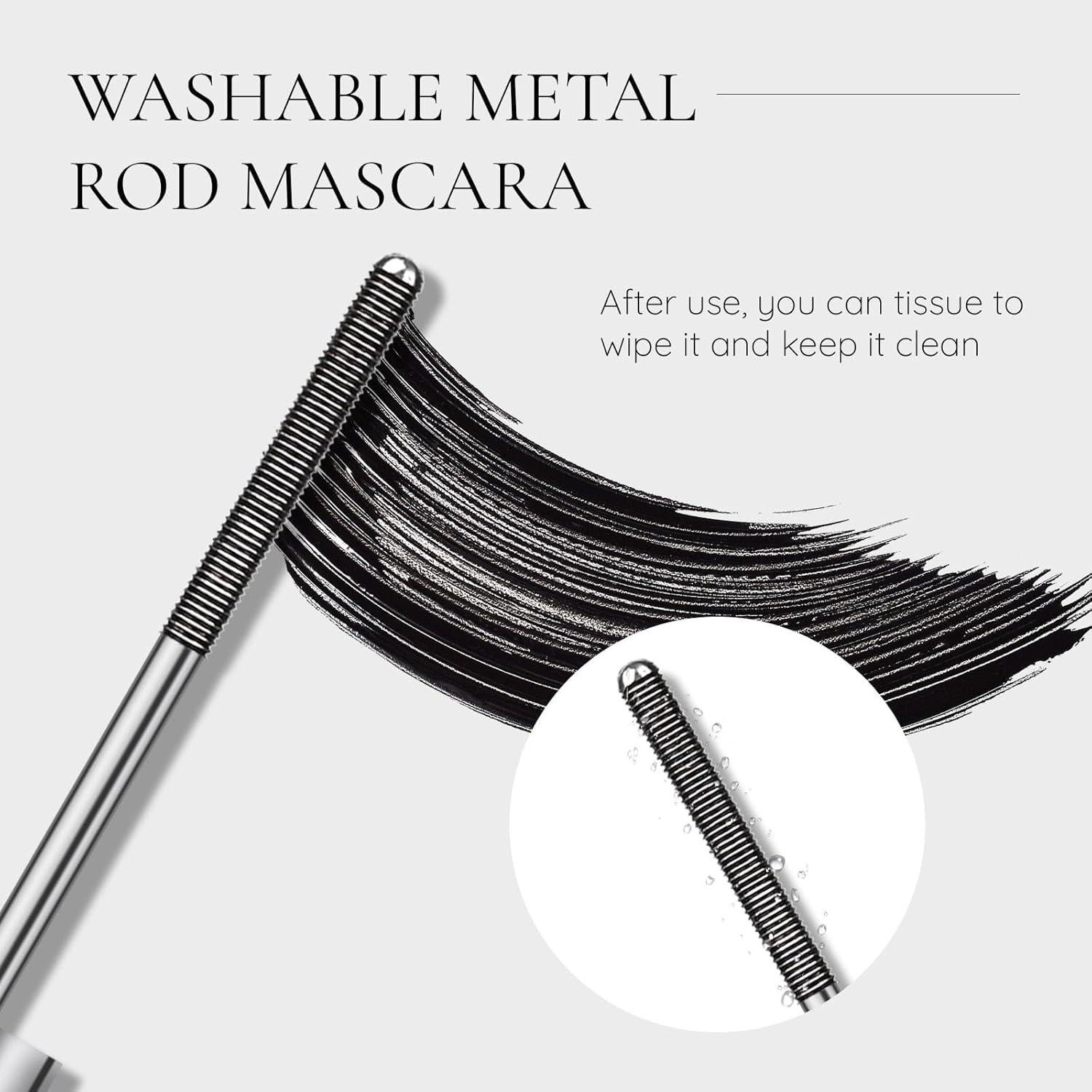 Varita de Máscara de Pestañas de Metal Lavable FREEORR Negra