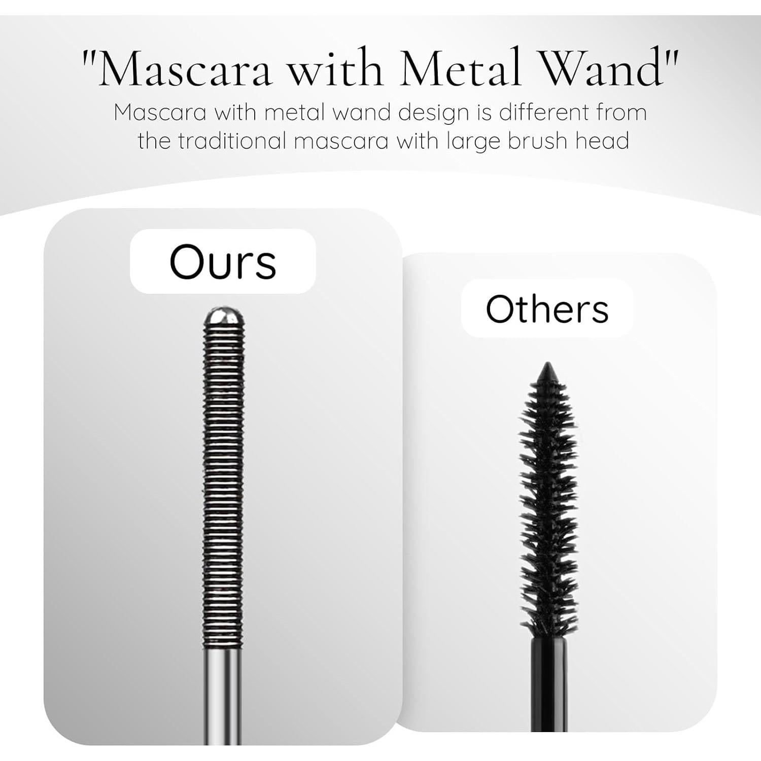 Varita de Máscara de Pestañas de Metal Lavable FREEORR Negra