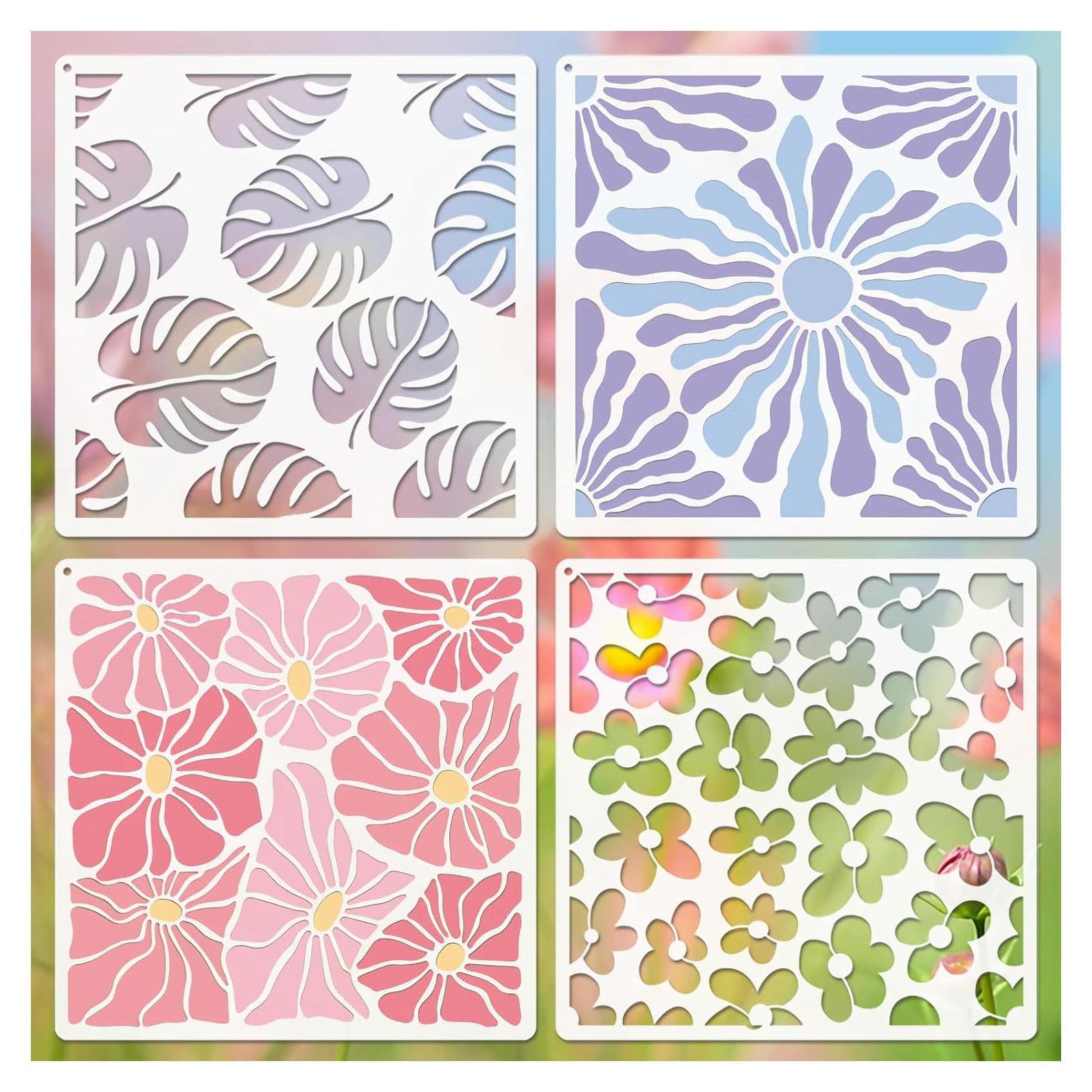 Plantillas de Pared Reutilizables Felixcraft 20x20 cm 4 Piezas