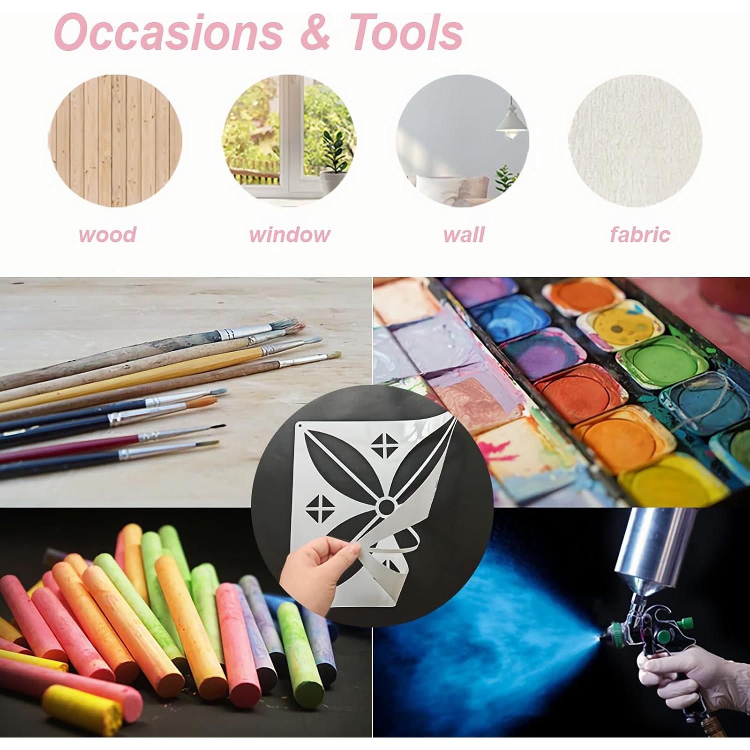 Plantillas de Pared Reutilizables Felixcraft 20x20 cm 4 Piezas