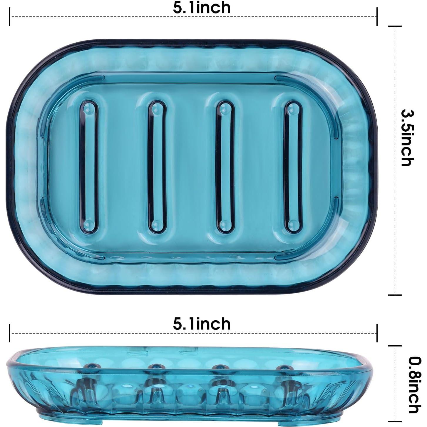 Soporte para Jabón AMUONTY Azul - Paquete de 2, Antideslizante