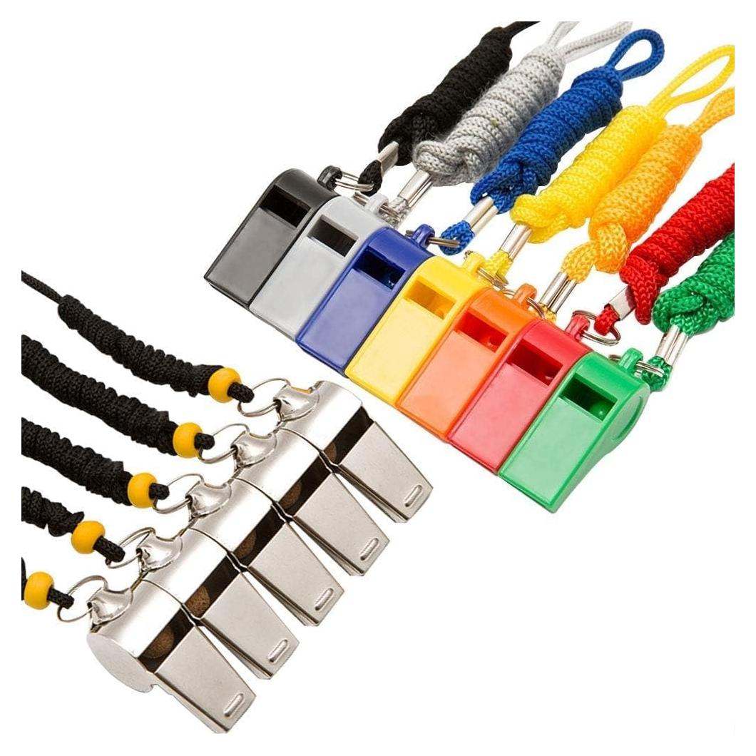 Silbatos Deportivos Hipat - 12 Piezas, Sonido Claro y Fuerte