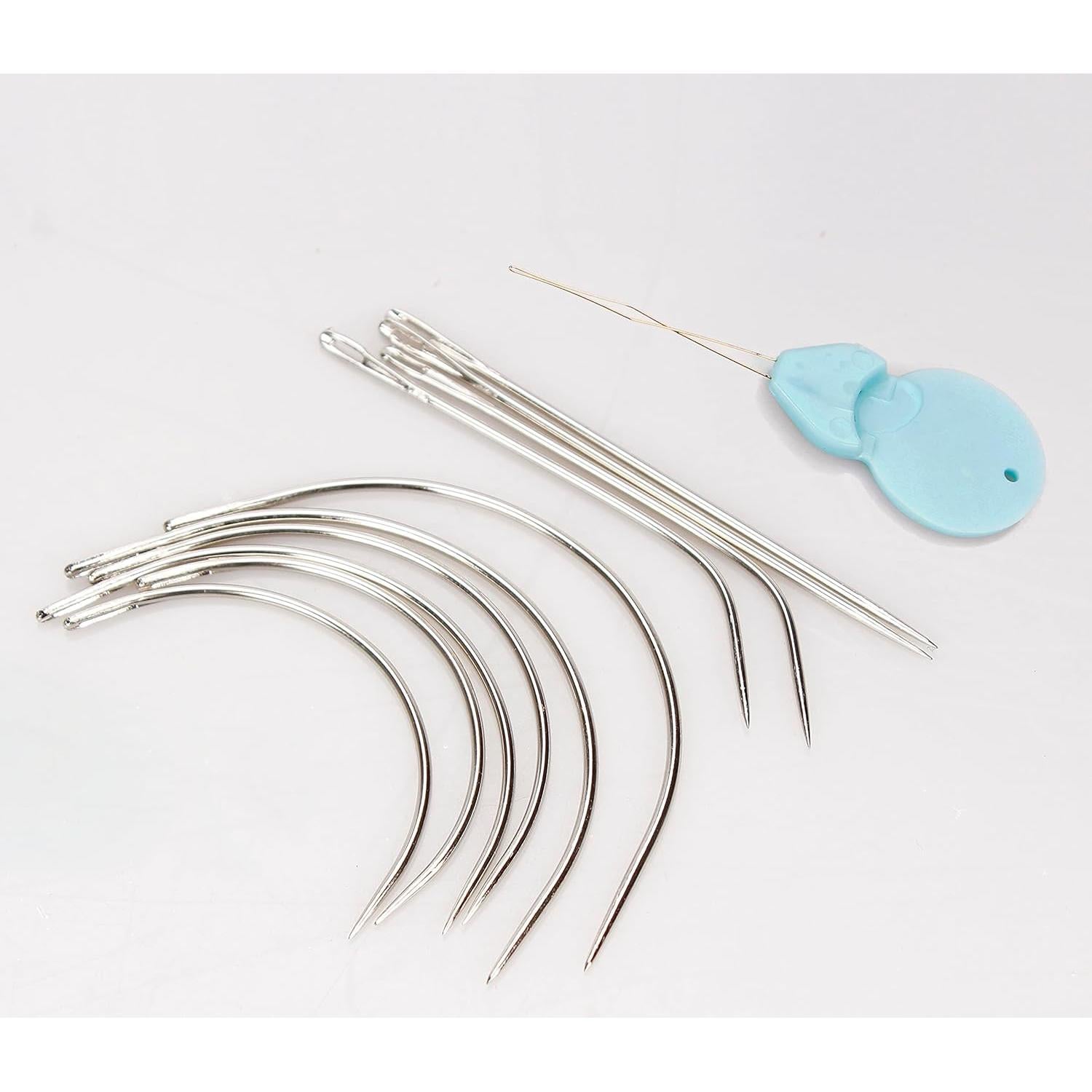 Lusecarl Set Agujas y Hilo para Extensiones de Cabello 10+3