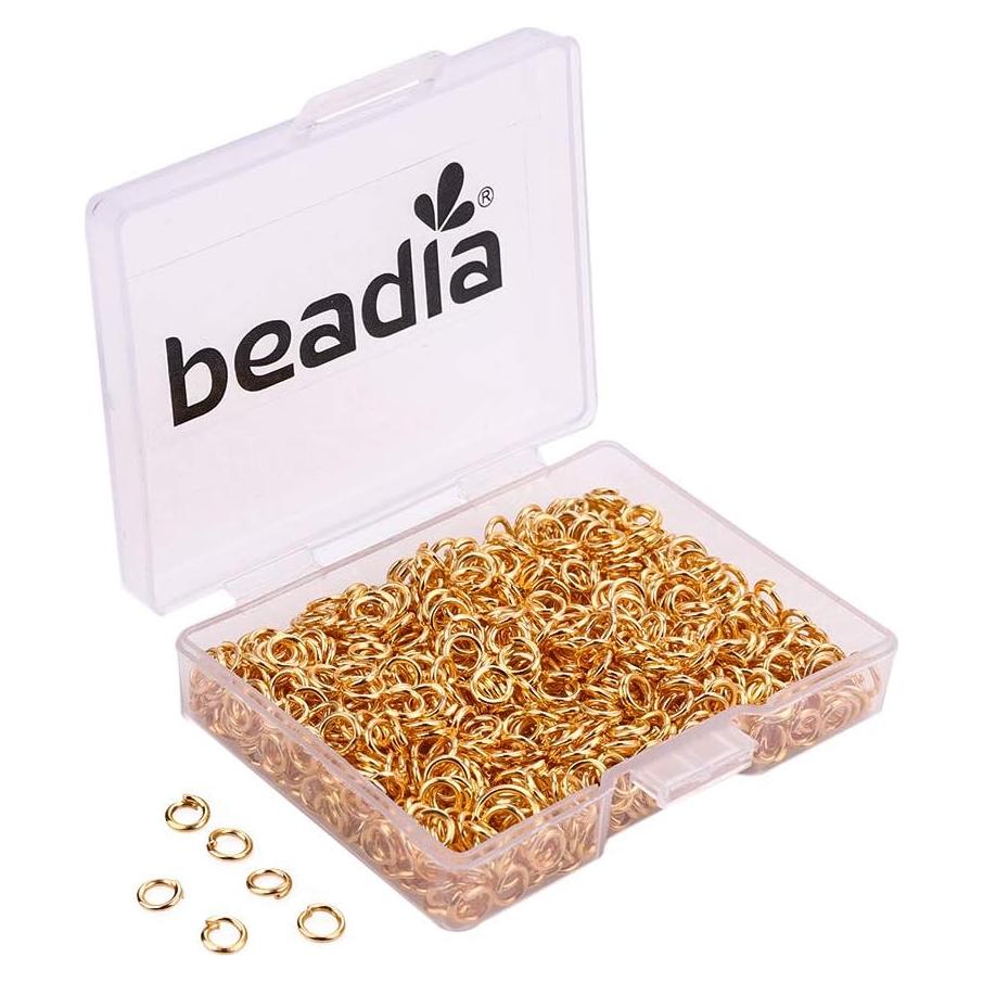 Anillas Abiertas Doradas Beadia 0.6x4mm 1000pcs Joyería DIY