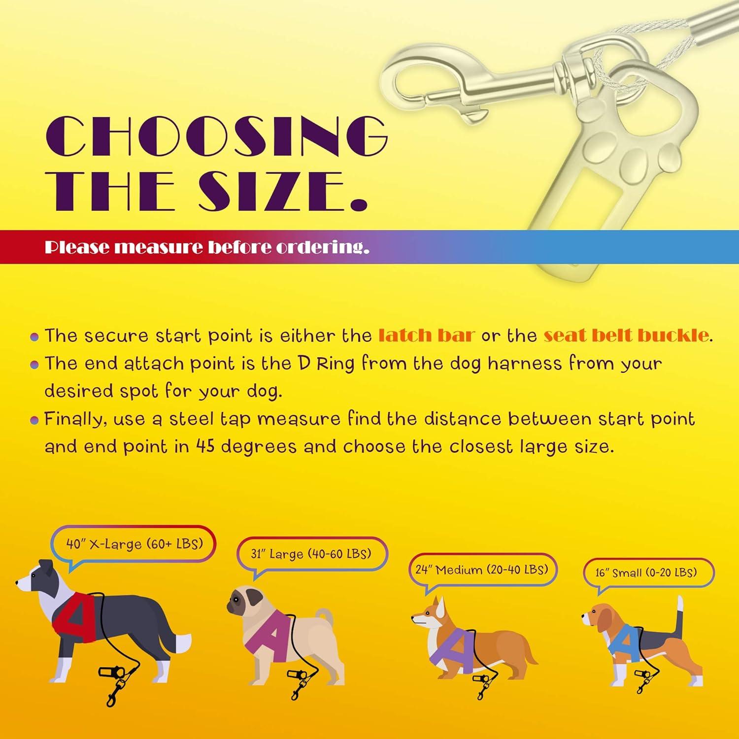 Correa de Seguridad para Perros Divoti 40.64 cm Acero Inoxidable