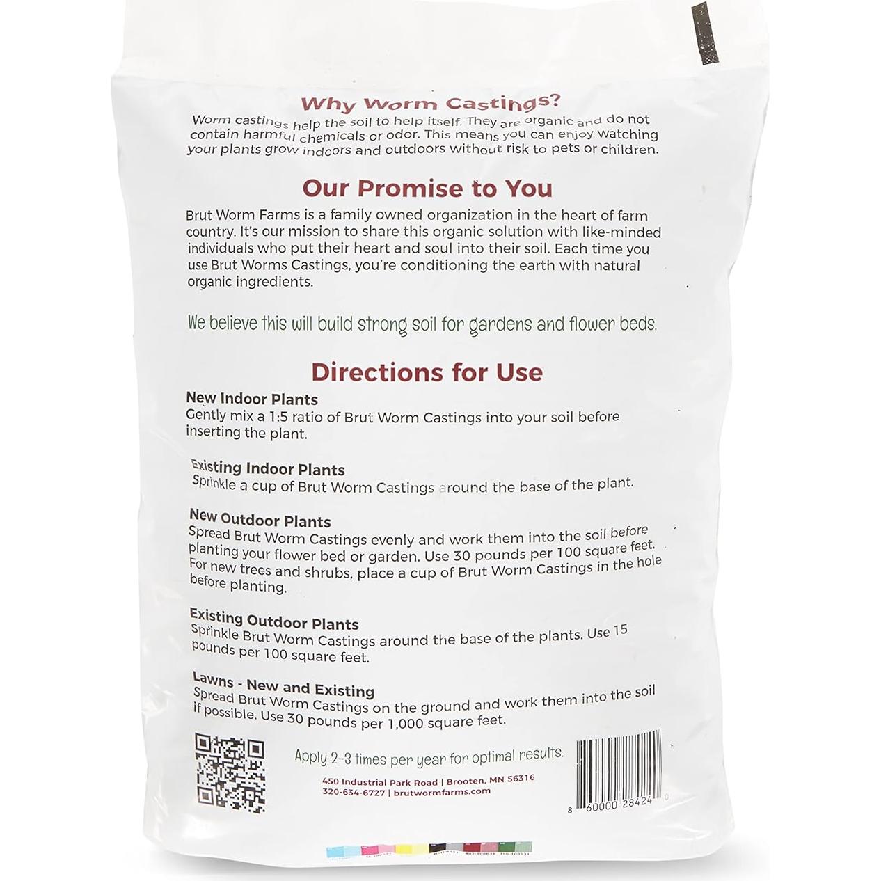 Abono Orgánico Brut Worm Castings 2.27 kg - Nutrientes Naturales