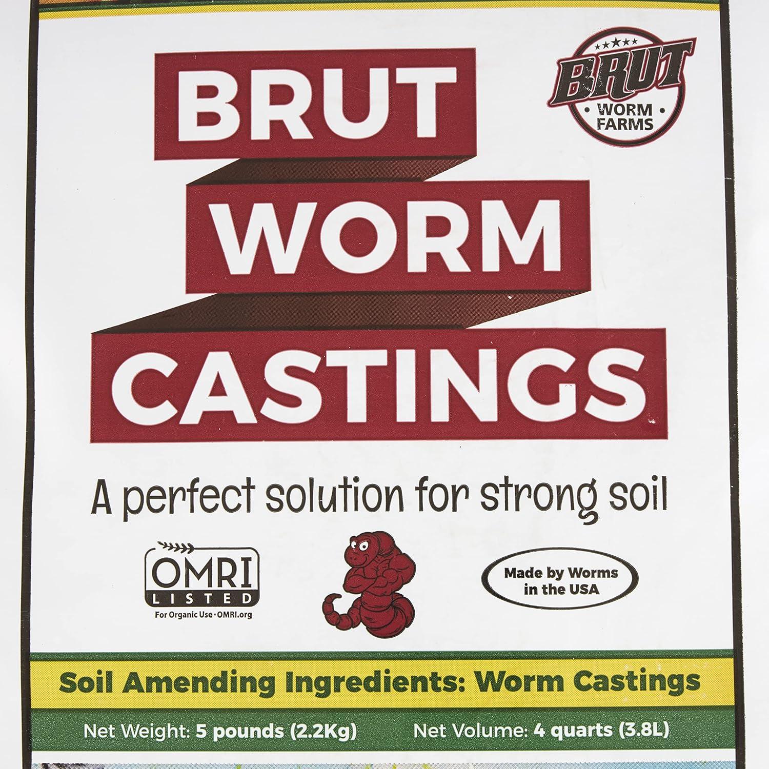Abono Orgánico Brut Worm Castings 2.27 kg - Nutrientes Naturales