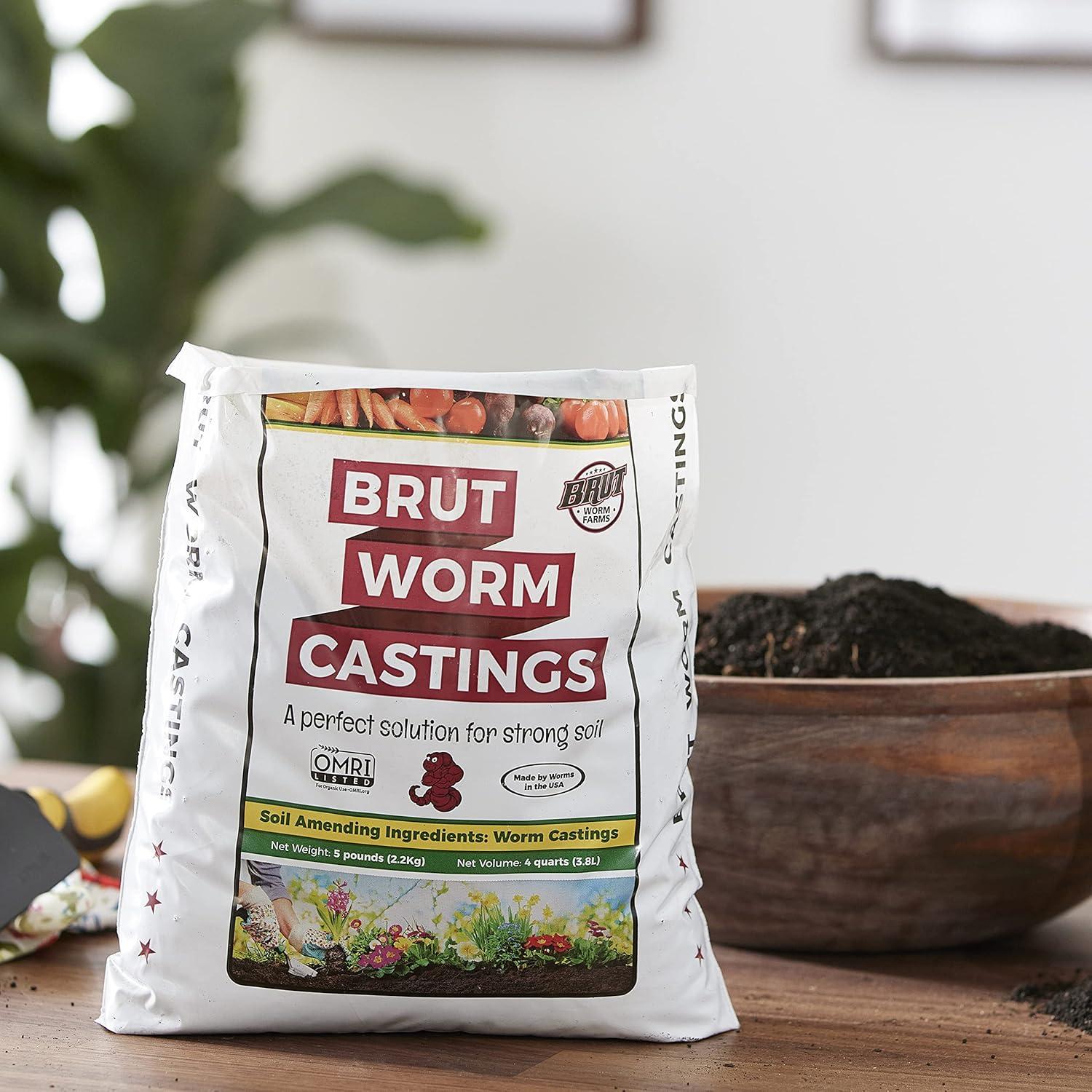 Abono Orgánico Brut Worm Castings 2.27 kg - Nutrientes Naturales