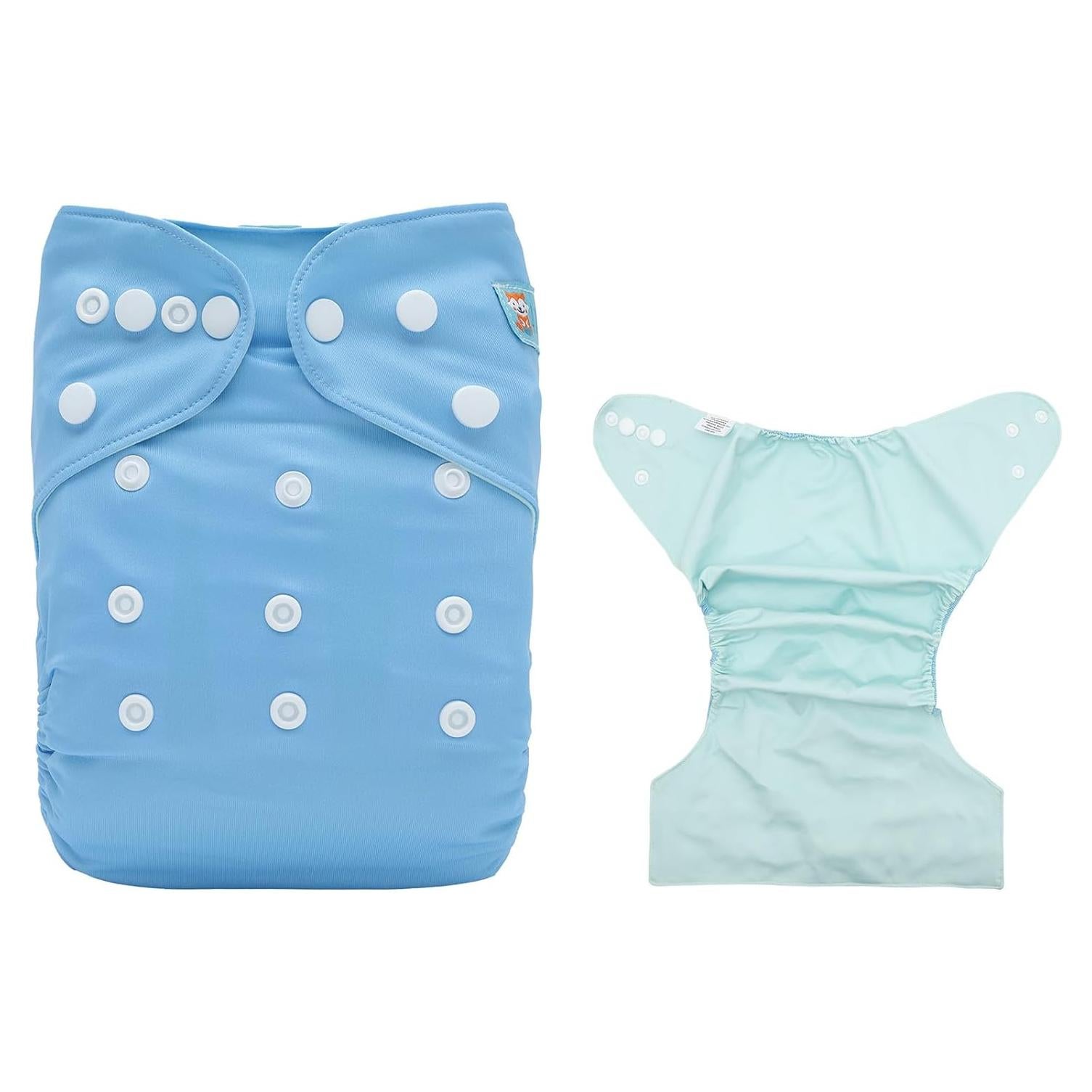 Cubierta de Pañal de Tela ALVABABY CDC05 Azul Unisex