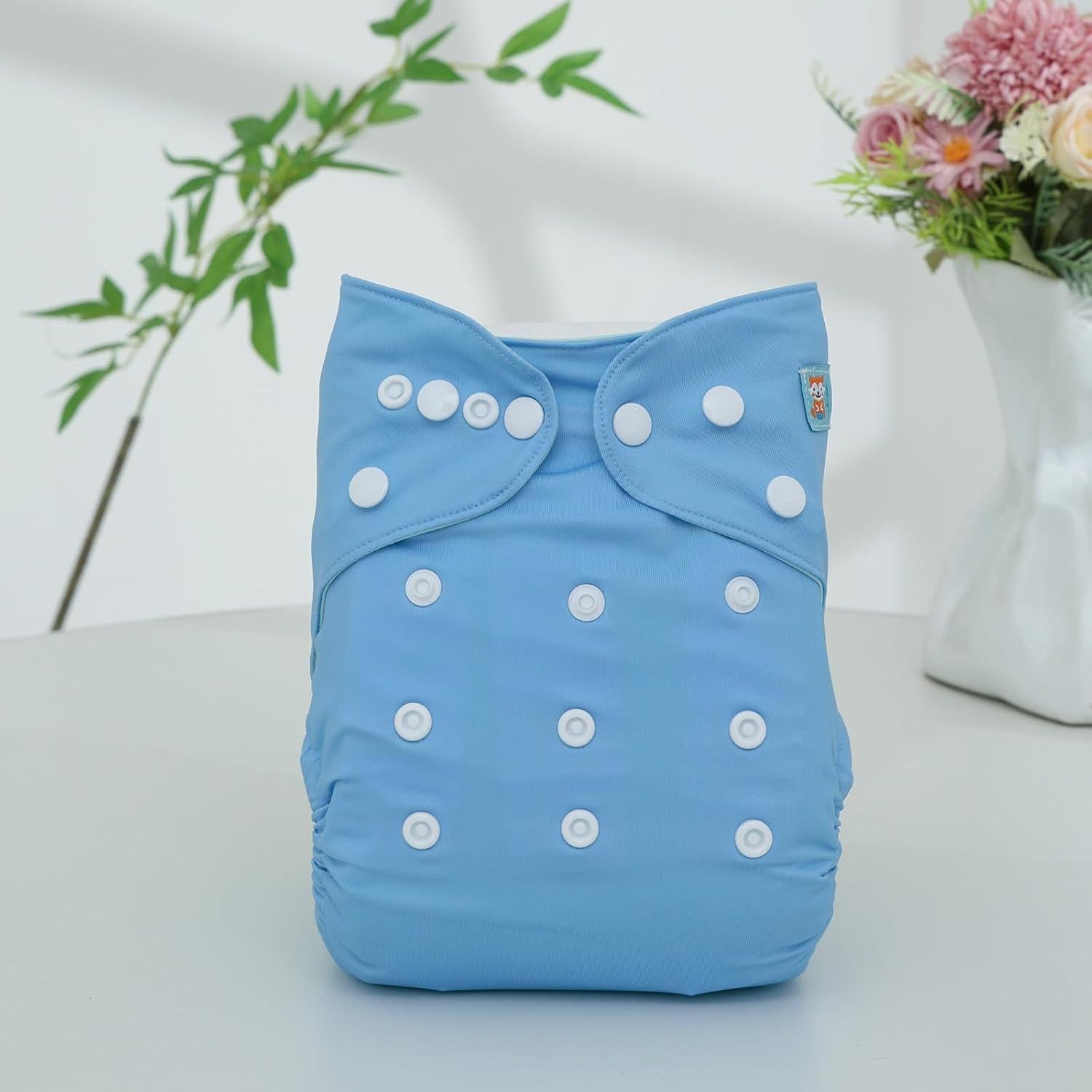 Cubierta de Pañal de Tela ALVABABY CDC05 Azul Unisex