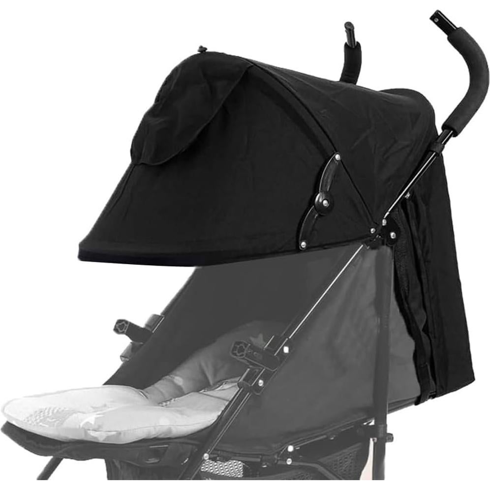 Sombrilla para Cochecito de Bebé UPF50+ Oxford Negra