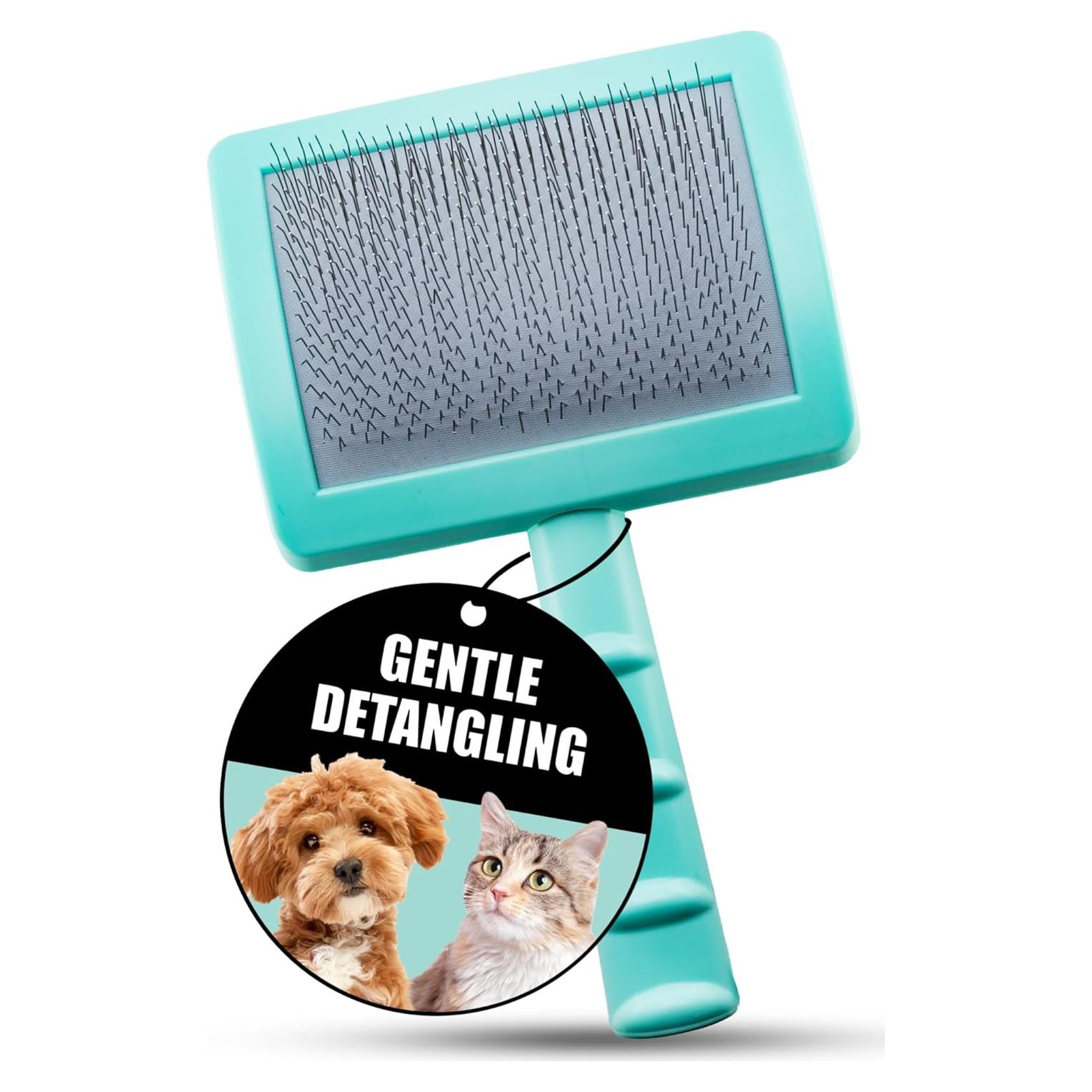 Cepillo Slicker Tauro Pro Line Verde Menta para Perros y Gatos