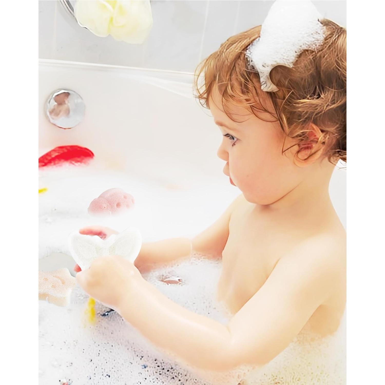 Esponjas de Baño para Bebés MoHern 3Pcs Naturales Suaves