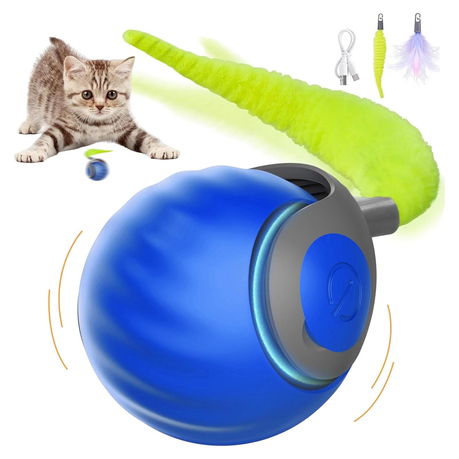 Juguete Interactivo para Gatos NONENDU Turbo Ball Azul