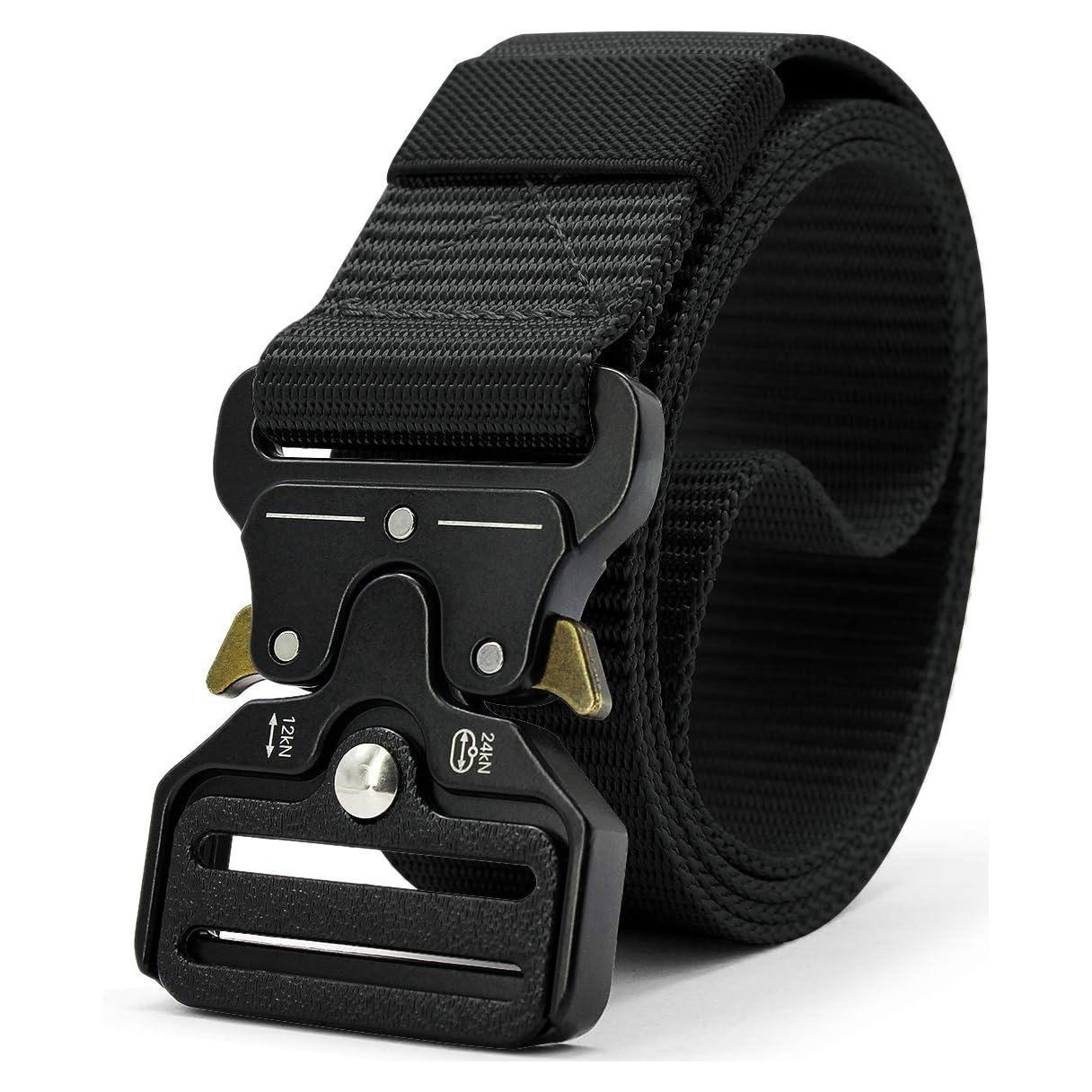 Cinturón Táctico DOOPAI Nylon Militar Negro Ajustable 125 cm