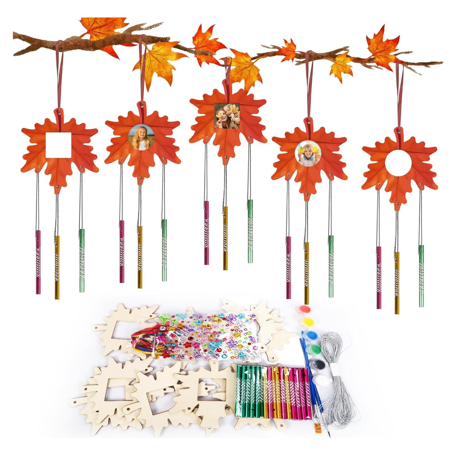 Kit de Manualidades de Otoño Fennoral - Campanas de Viento Hoja de Arce