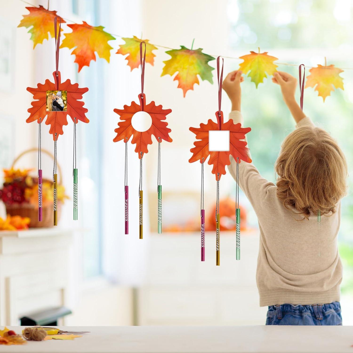 Kit de Manualidades de Otoño Fennoral - Campanas de Viento Hoja de Arce