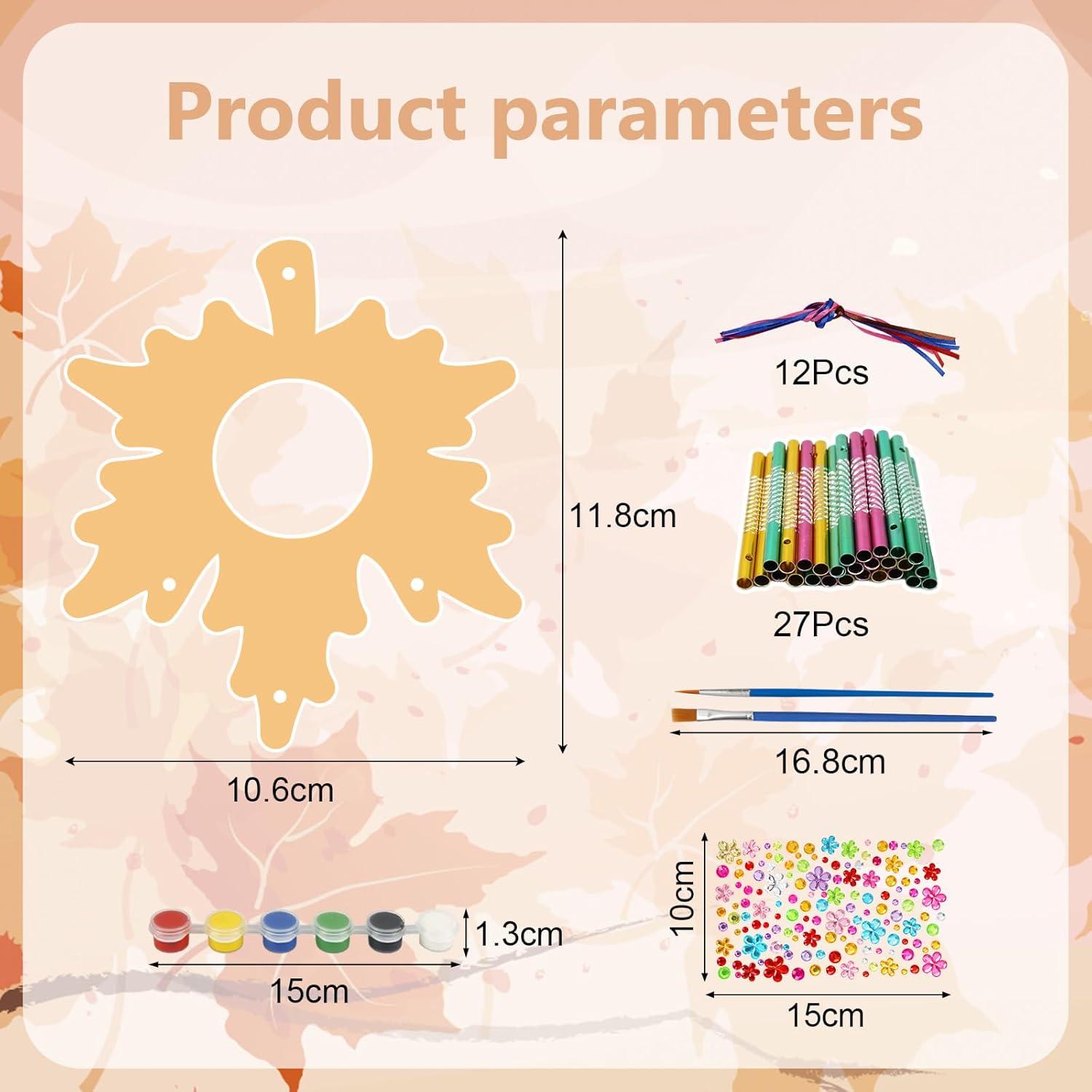 Kit de Manualidades de Otoño Fennoral - Campanas de Viento Hoja de Arce