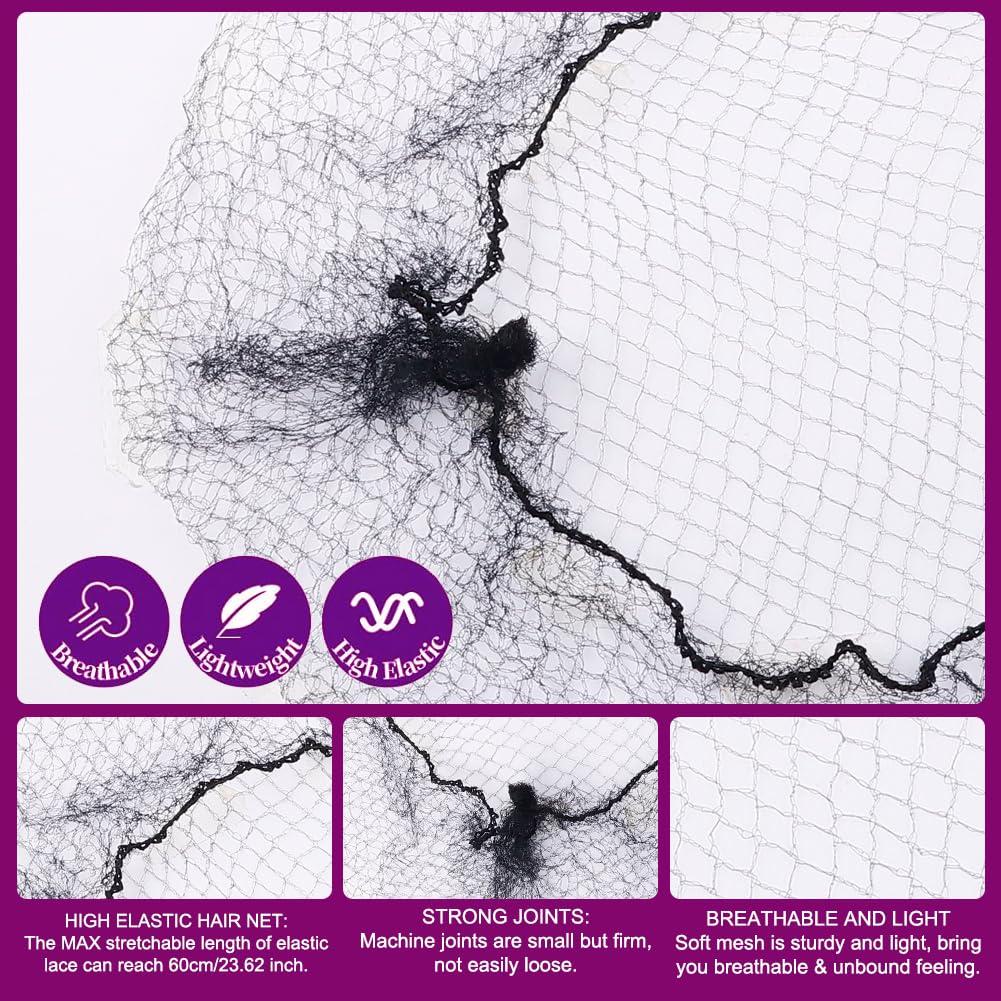 260PCS Juego de Accesorios para Cabello Negro 30cm 100 Pasadores