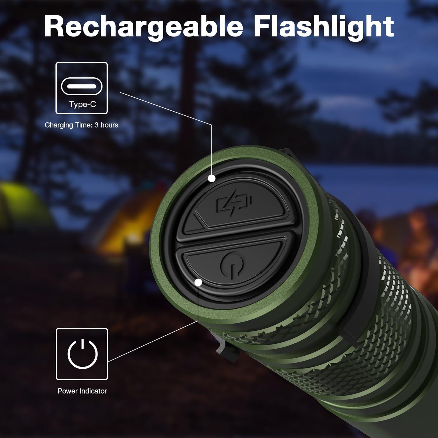 Linterna LED SIXRAY L402FR 500 Lúmenes Recargable USB C