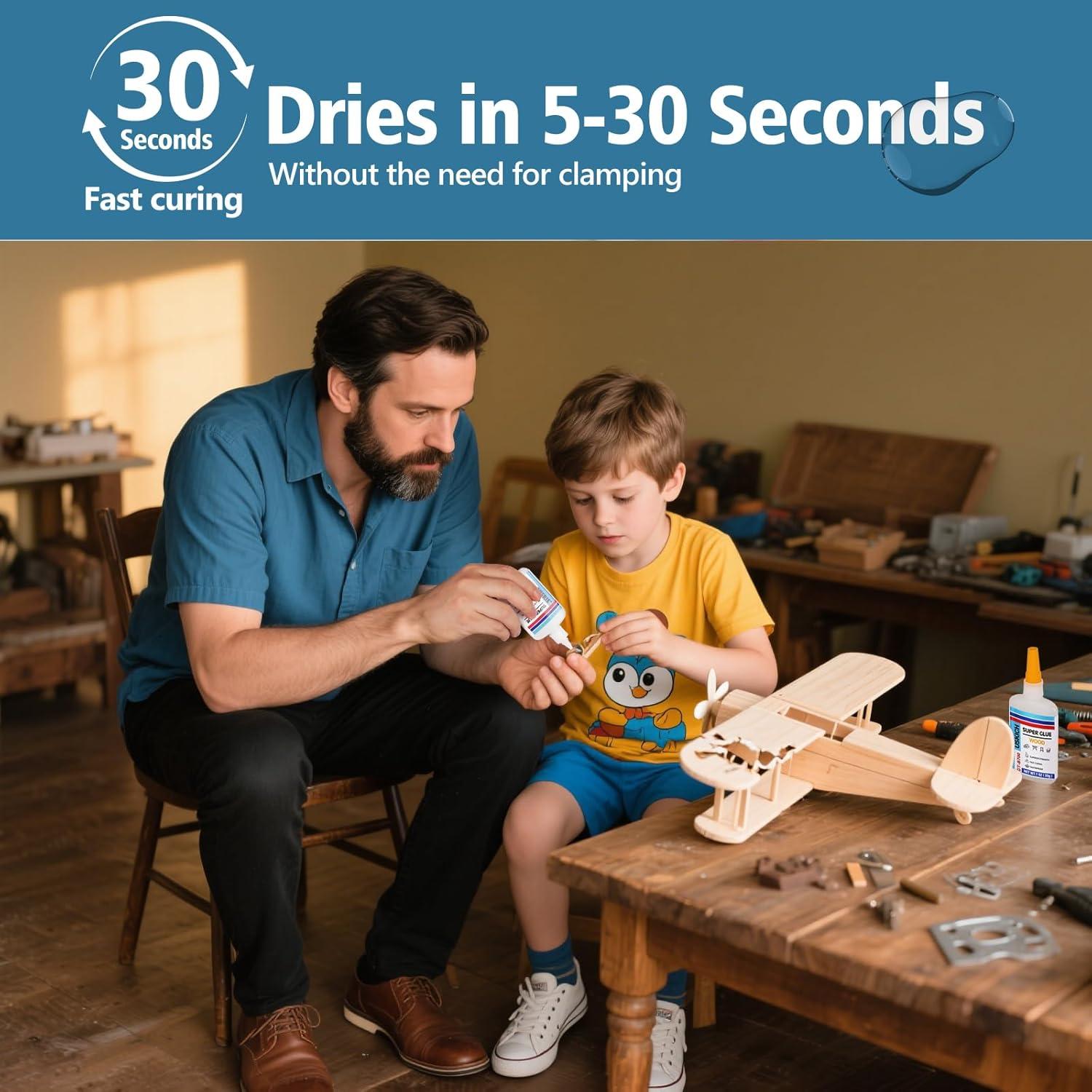 Super Glue USKICH para Carpintería 6 x 29.57 ml - Cianoacrilato