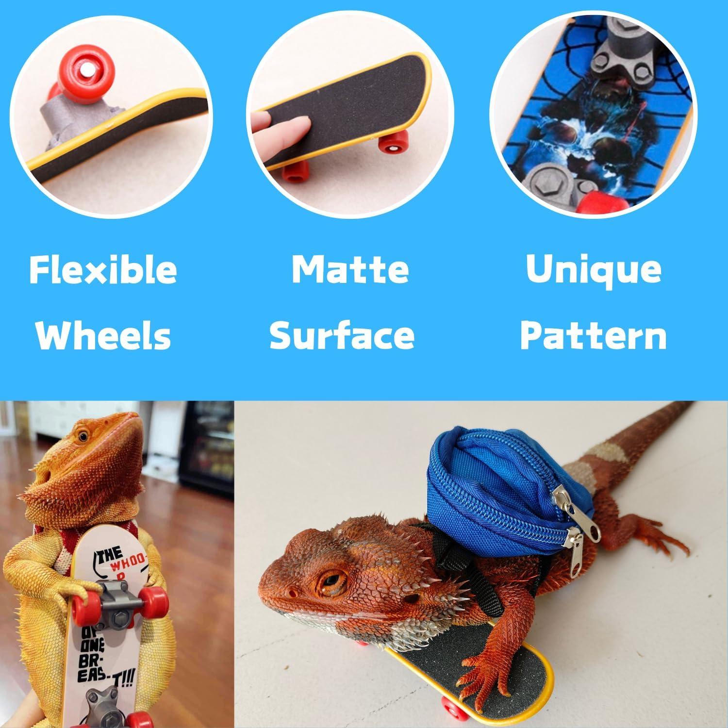 Accesorios para Reptiles TTMIMIK - Mochila y Correa Azul