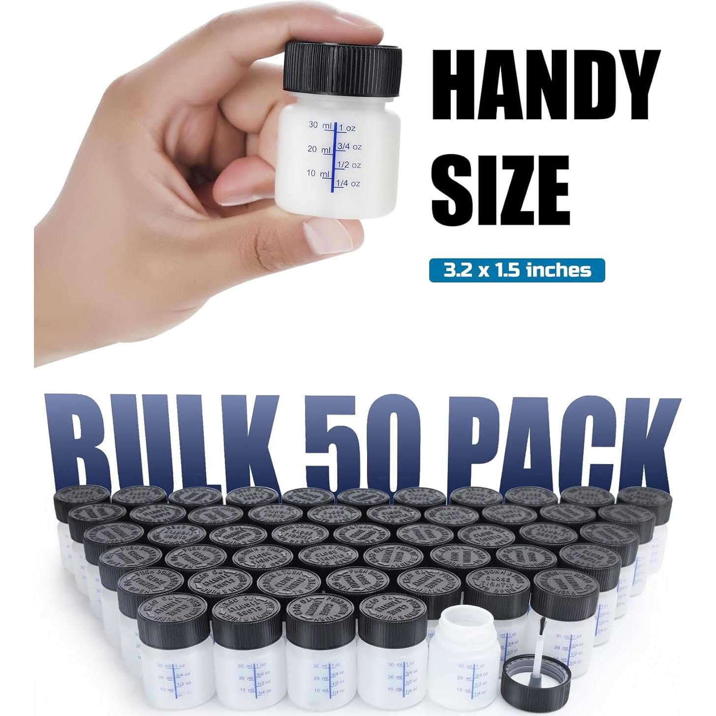 Contenedor de pintura Lichamp 50 piezas 30ml con brocha