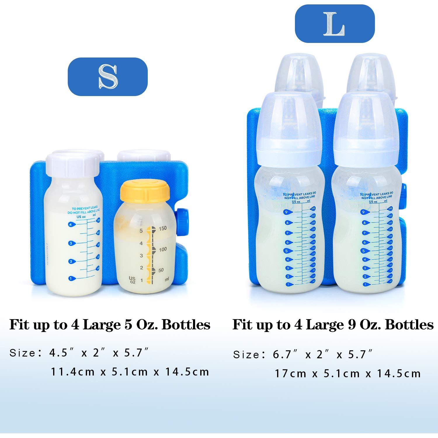 Paquete de Hielo Teamoy para Leche Materna Mediano 4 Biberones