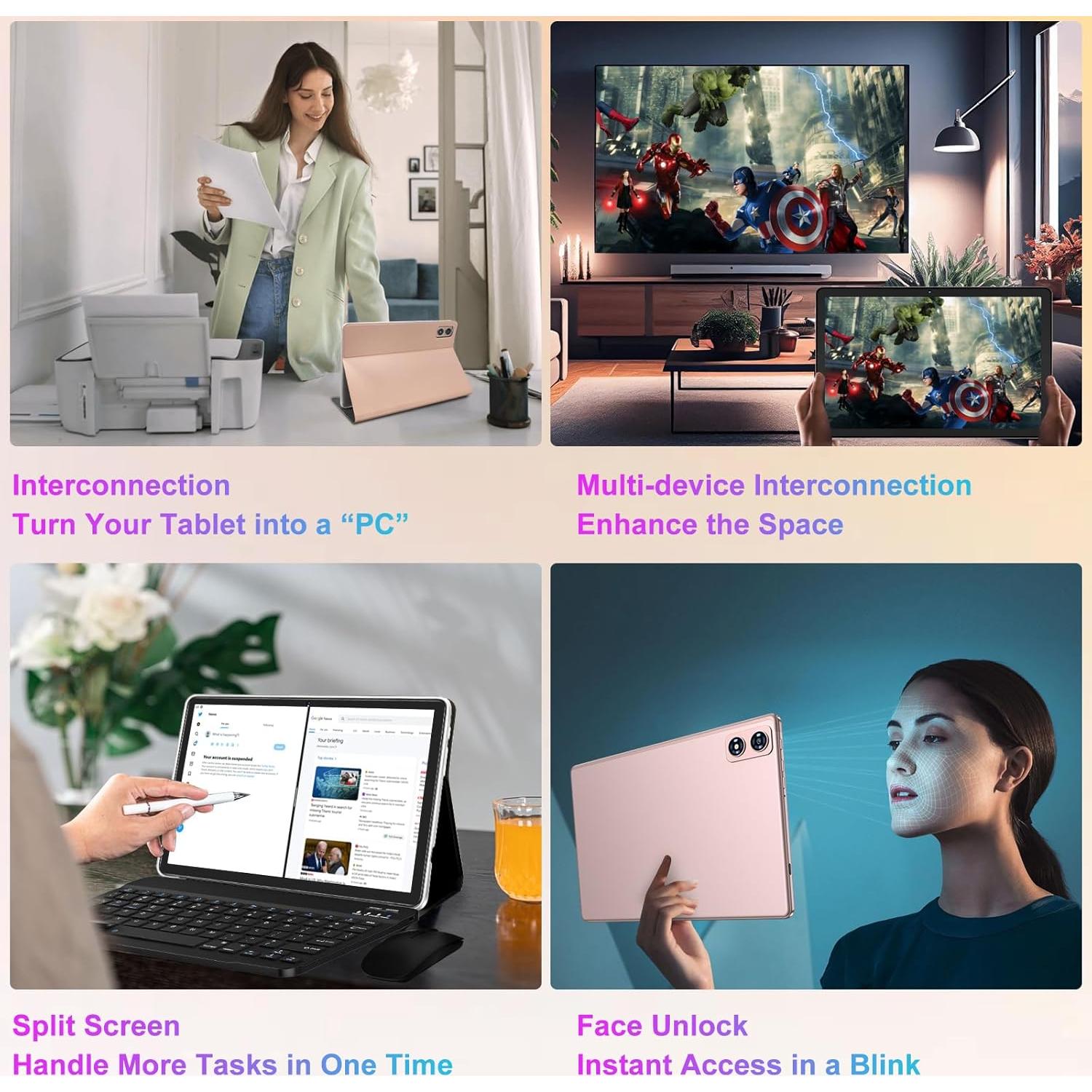 Tableta Dghrti TAB20 10.1" Android 14 22GB RAM 128GB