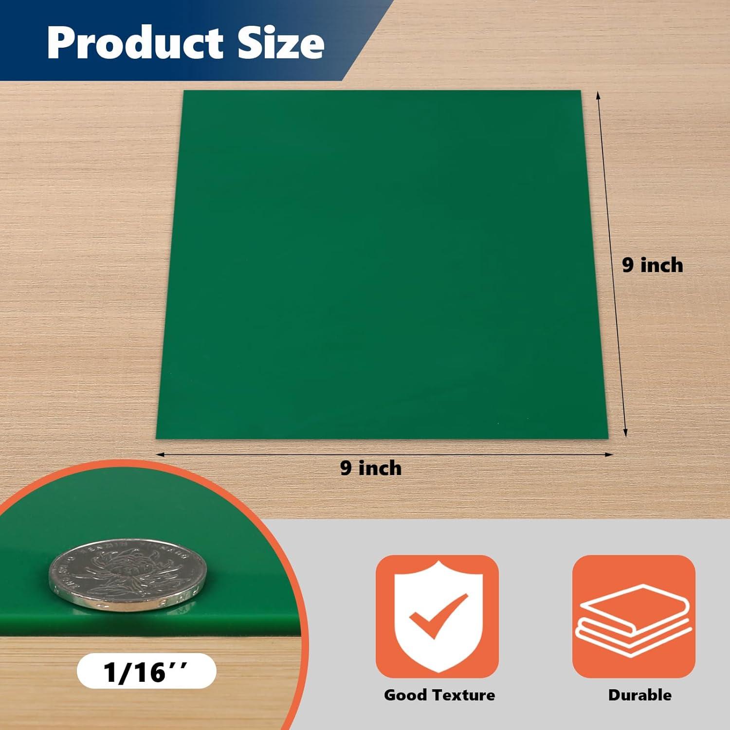 Hoja de goma de silicona verde WochiTV 23x23 cm 0.16 cm