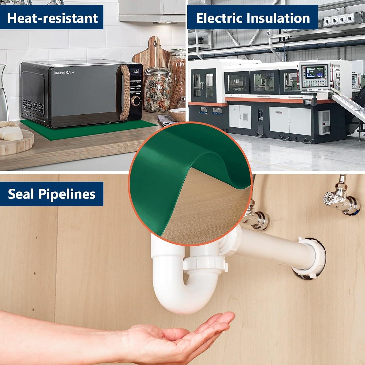 Hoja de goma de silicona verde WochiTV 23x23 cm 0.16 cm