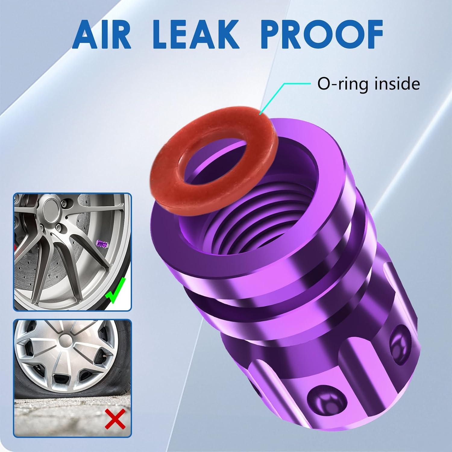 Tapas de Válvula de Neumático QUARKACE - Bandera Americana - 4 Piezas