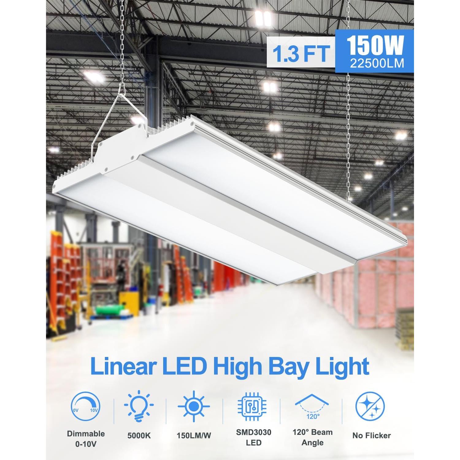 Luz LED Alta Bahía ADUB 150W 1.3FT Dimmable 22500LM