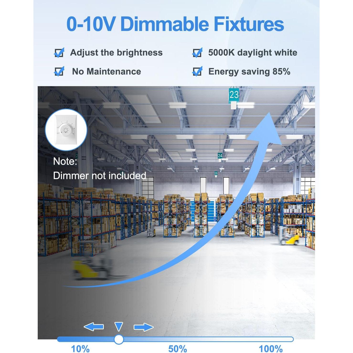 Luz LED Alta Bahía ADUB 150W 1.3FT Dimmable 22500LM