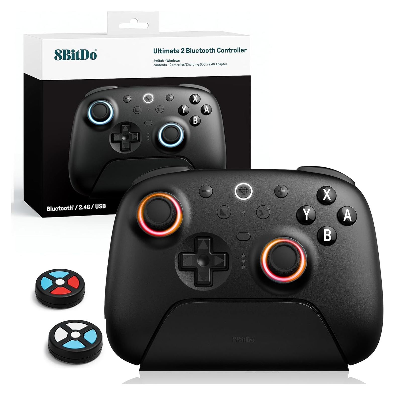 Controlador Bluetooth Ultimate 2 8Bitdo para Switch y PC Negro