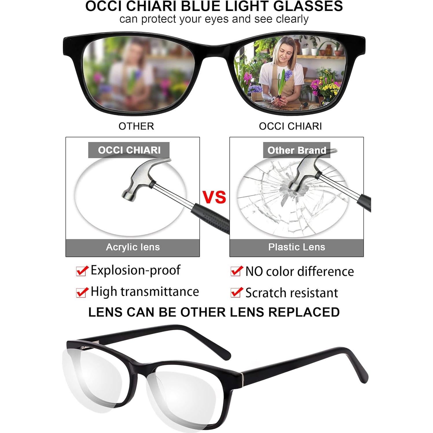 Gafas de Lectura OCCI CHIARI para Mujeres Anti-reflejo UV400