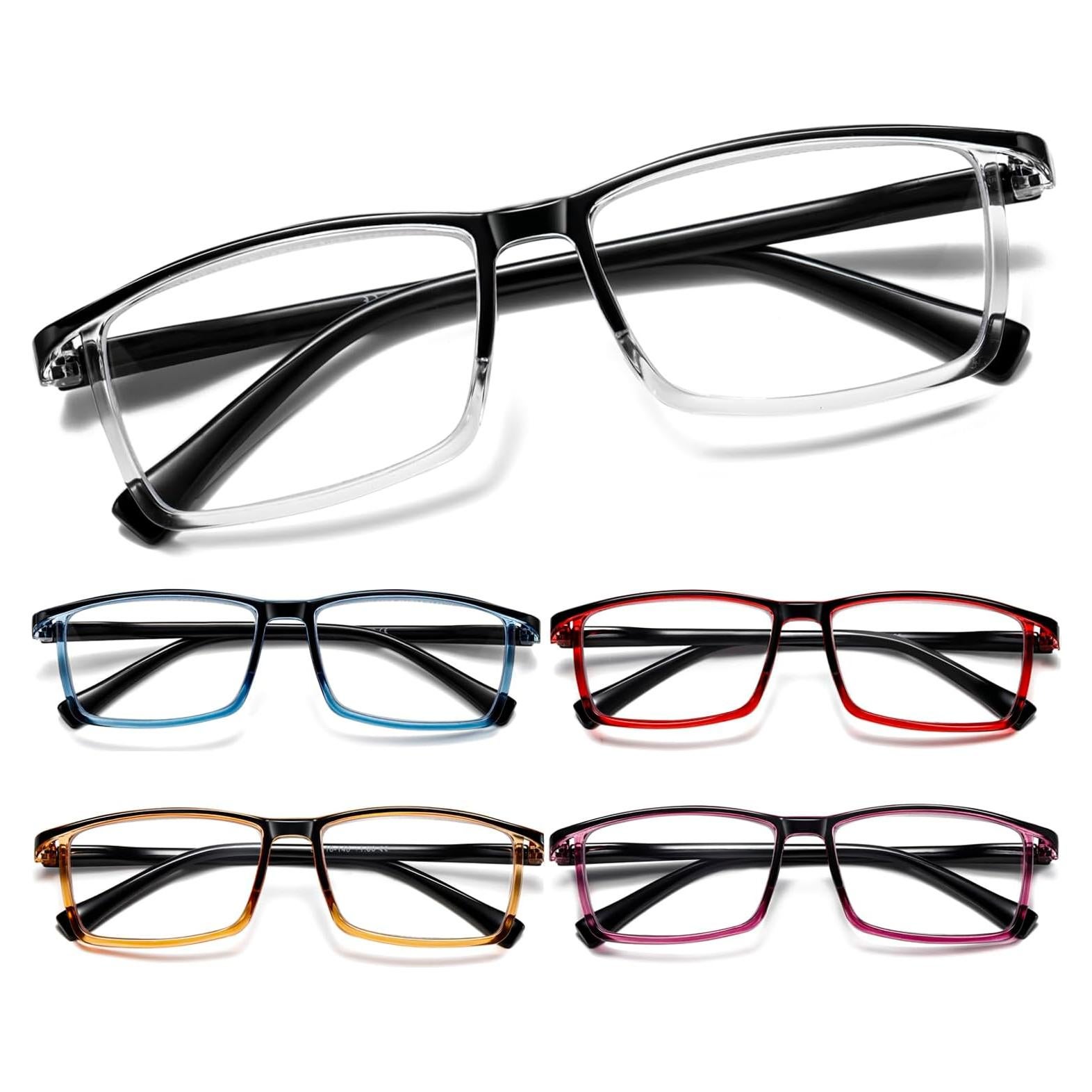 Gafas de Lectura Hubeye 5PCS Antirreflejo UV400 Bloqueo Luz Azul