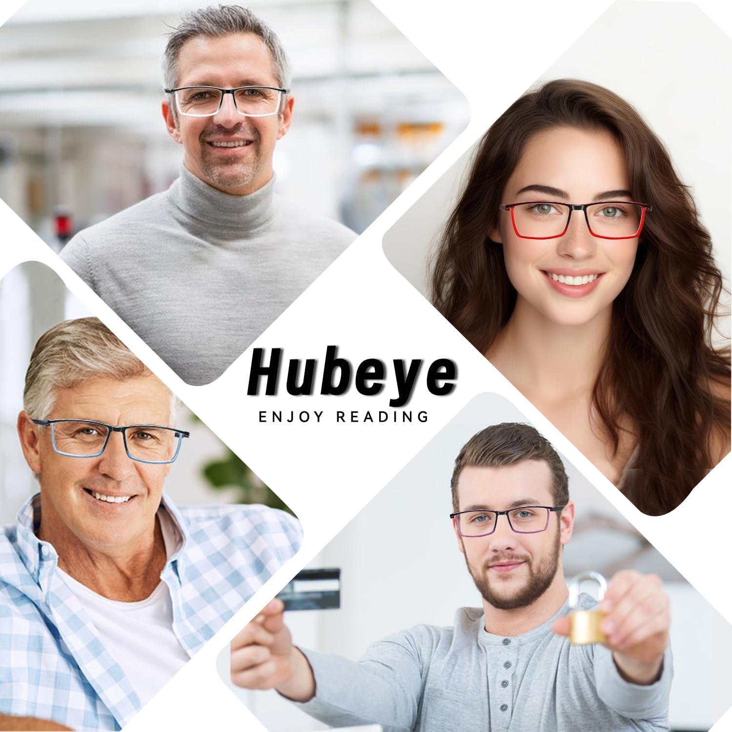 Gafas de Lectura Hubeye 5PCS Antirreflejo UV400 Bloqueo Luz Azul