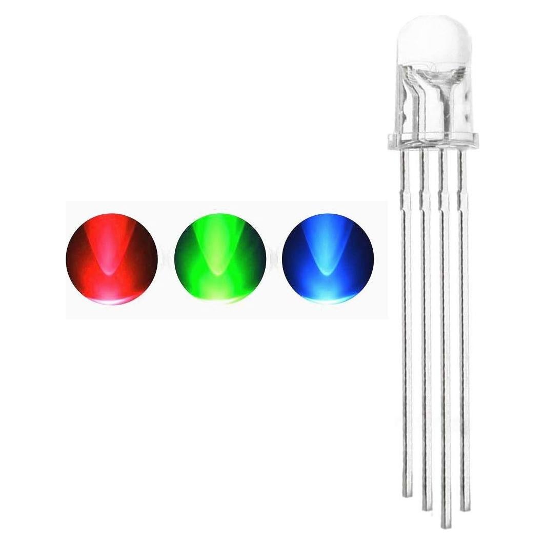 Diodos LED RGB 5mm Waycreat 100 Piezas Ánodo Común