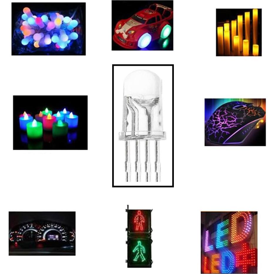 Diodos LED RGB 5mm Waycreat 100 Piezas Ánodo Común