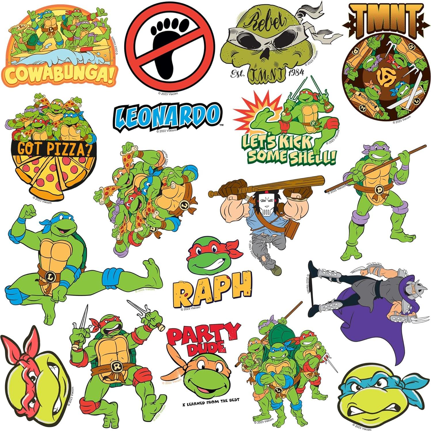 Calcomanías Tortugas Ninja TMNT 50ct Vinilo Premium