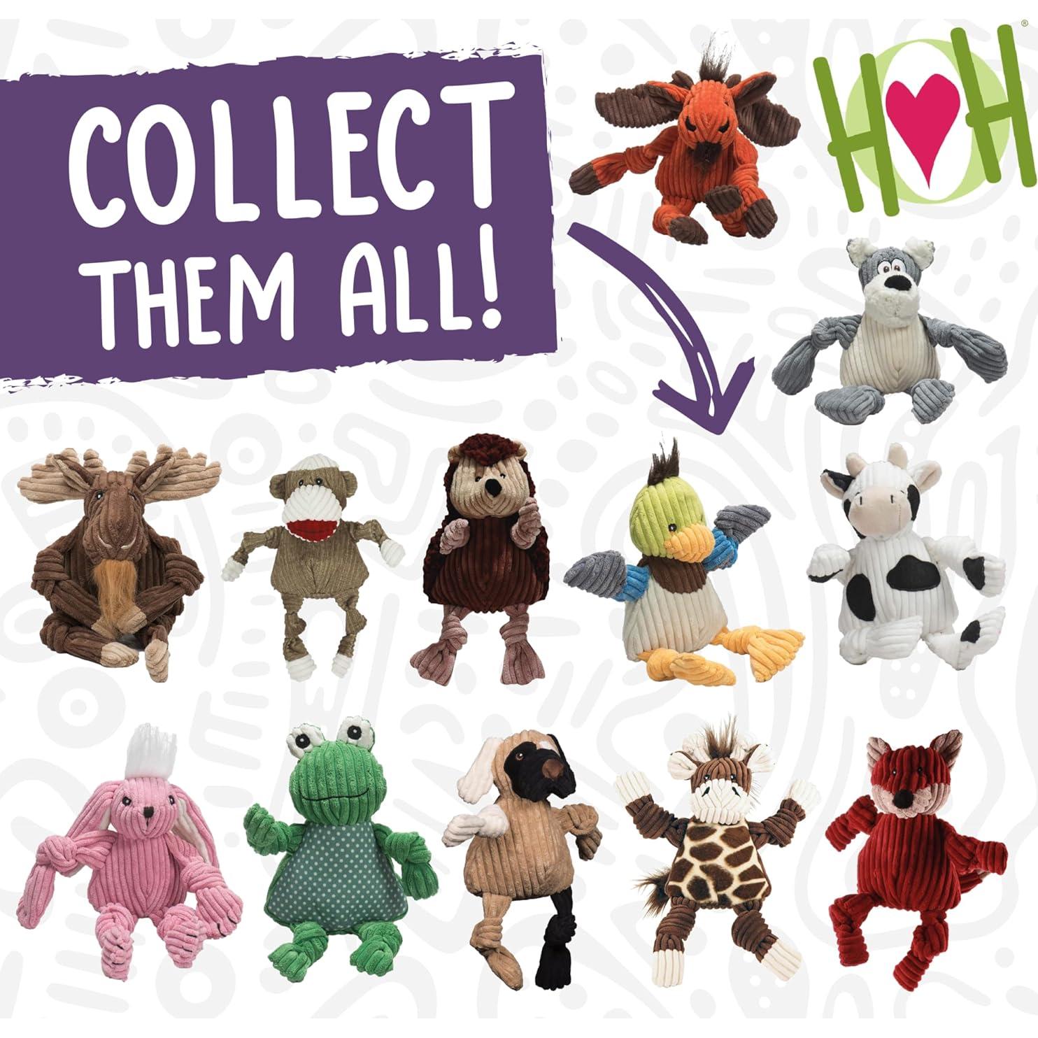 Juguete de Peluche HuggleHounds Vaca Angus para Perros Pequeños