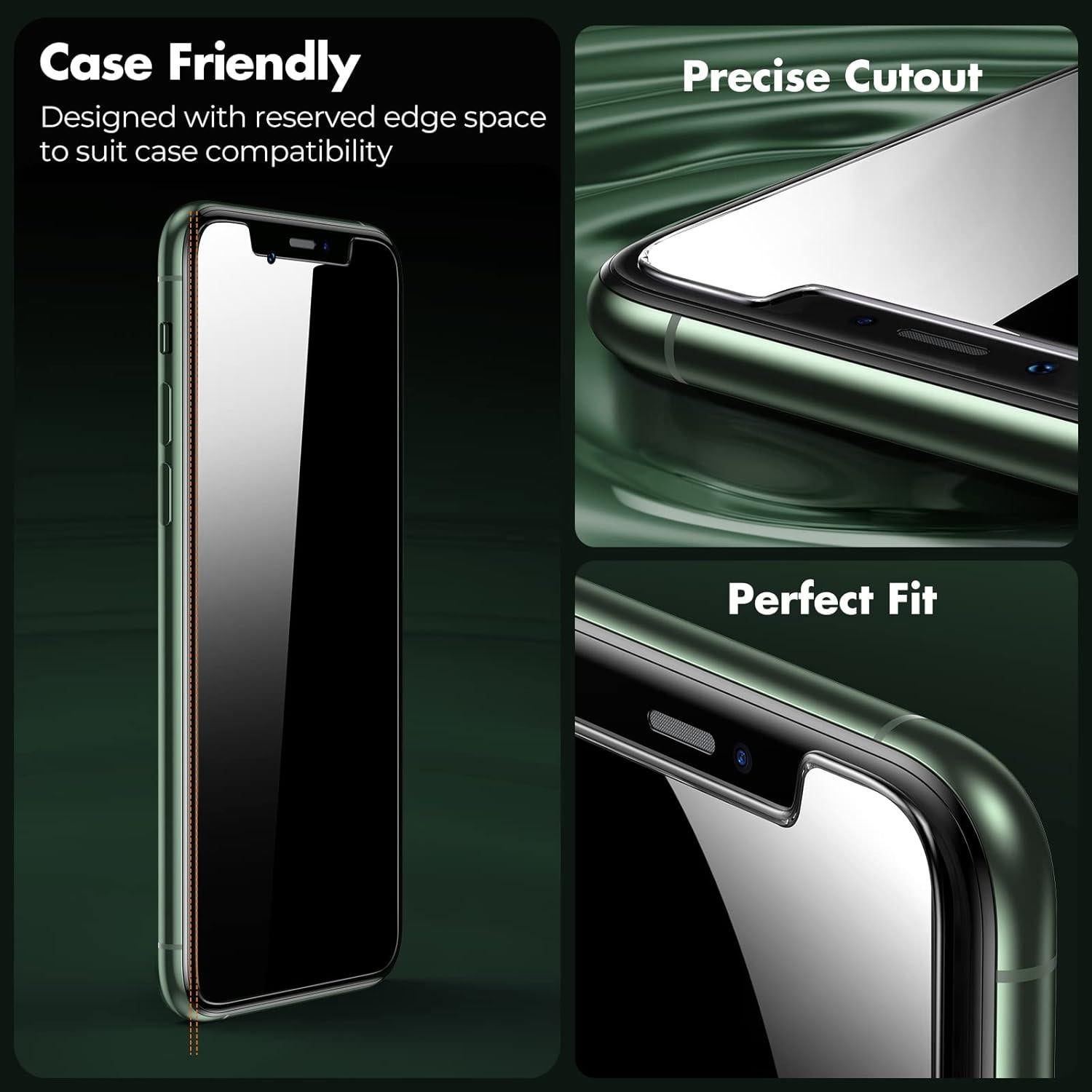 Protector de Pantalla Privado UNBREAKcable 2 Pack para iPhone 11 Pro Max/Xs Max 9H