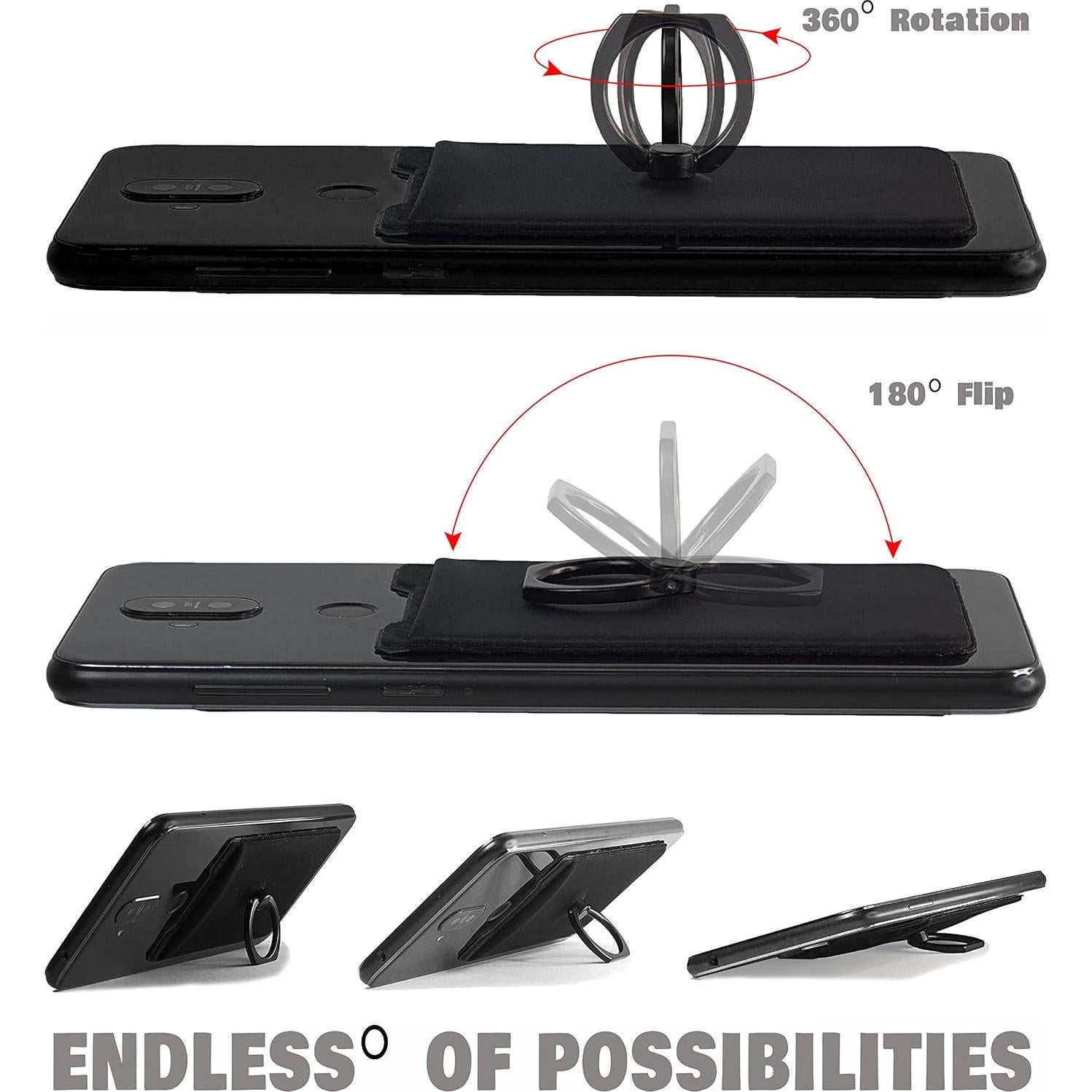 Soporte de Anillo para Teléfono Gecko GTT-G7 Negro Universal