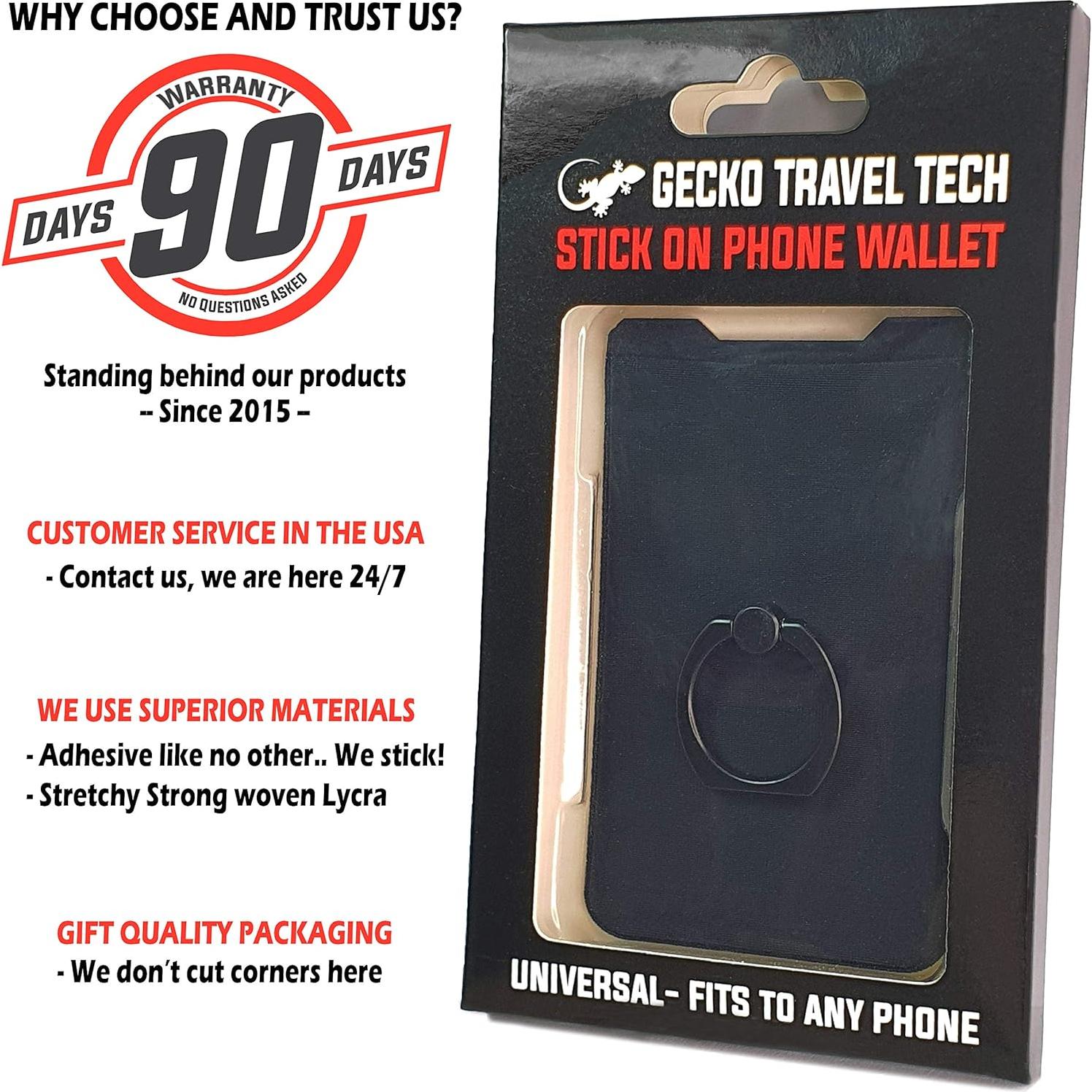 Soporte de Anillo para Teléfono Gecko GTT-G7 Negro Universal