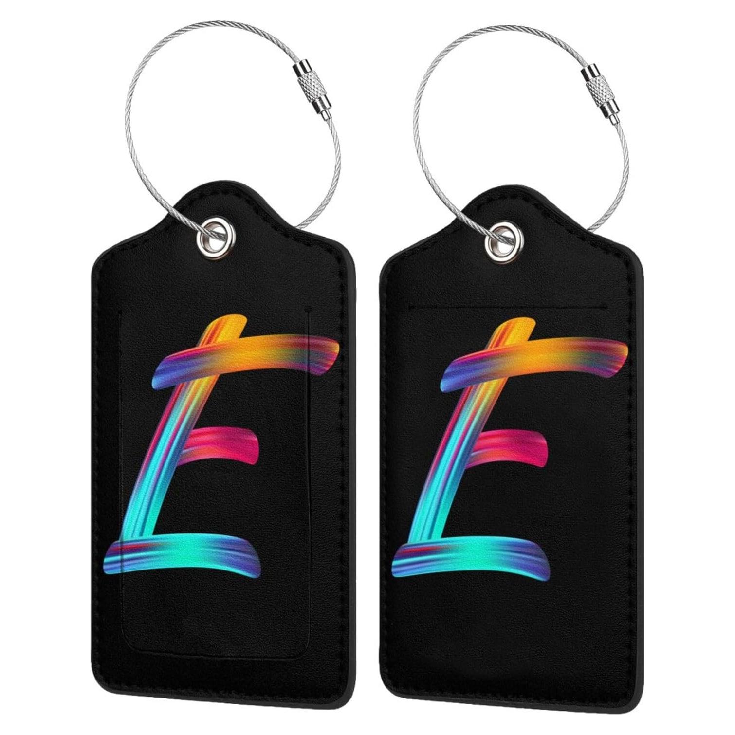 Etiquetas de Equipaje Iniciales Pazacon - Letra E, 11.6x7.3cm