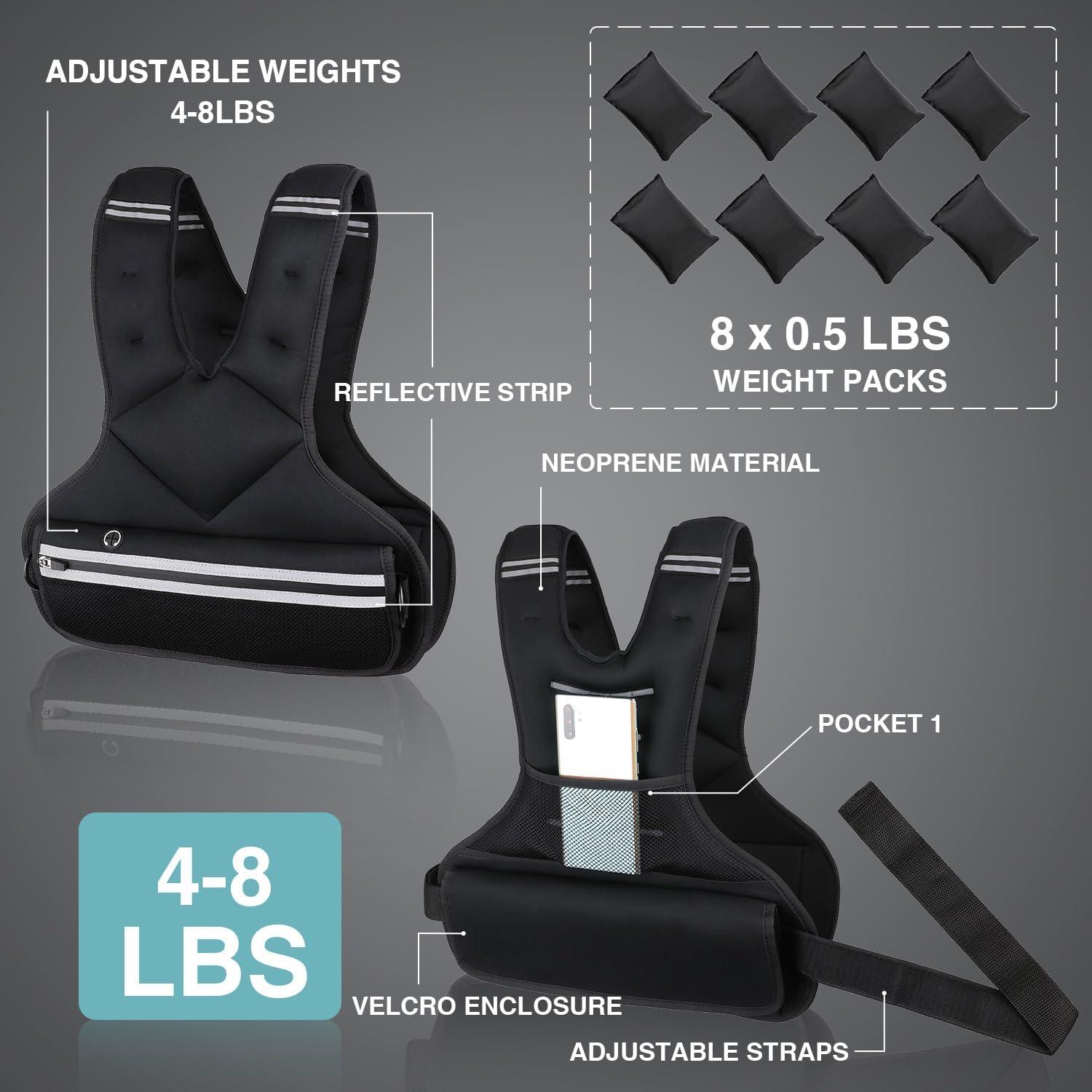 Chaleco de Pesas JoyPlus Ajustable 1.81 kg para Entrenamiento