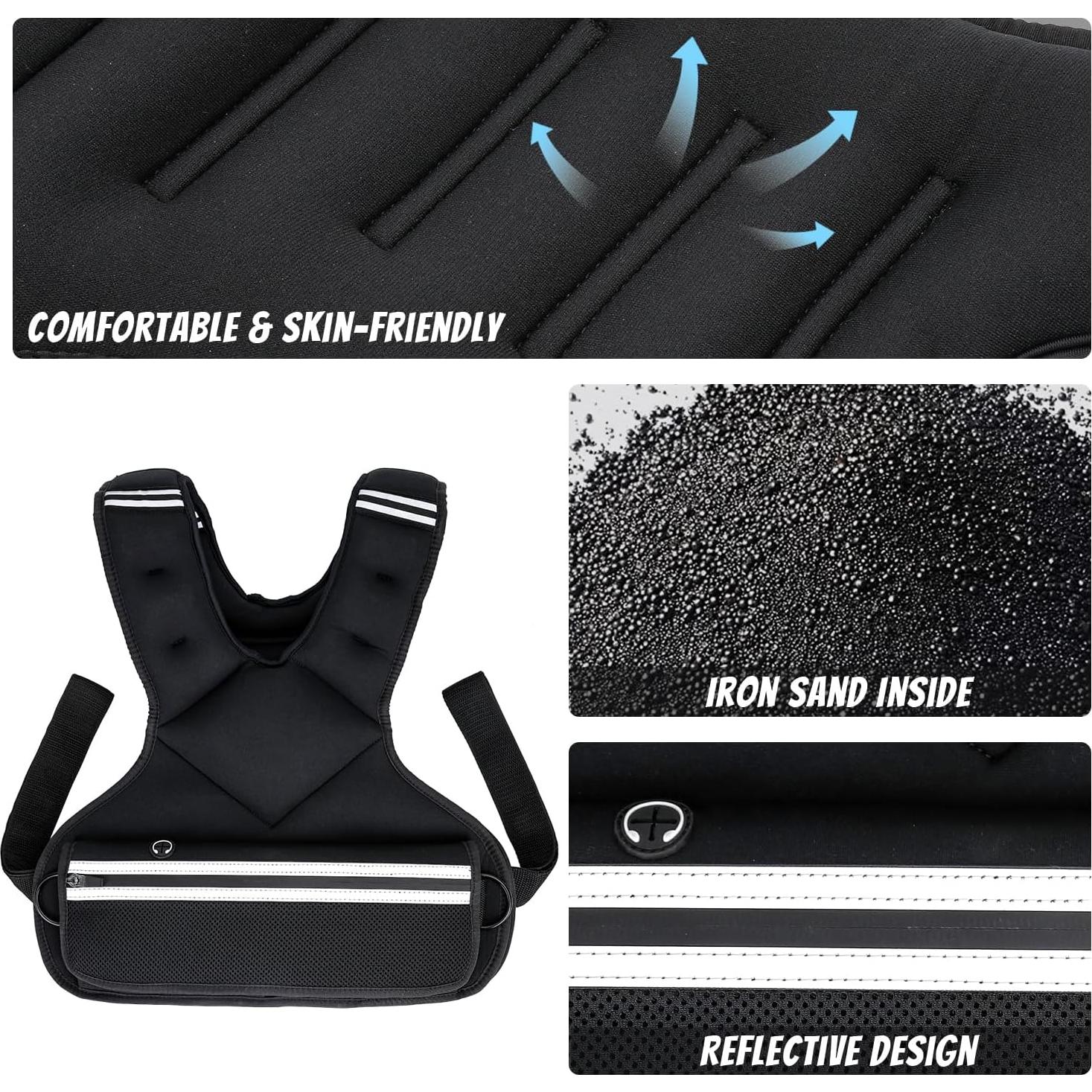 Chaleco de Pesas JoyPlus Ajustable 1.81 kg para Entrenamiento